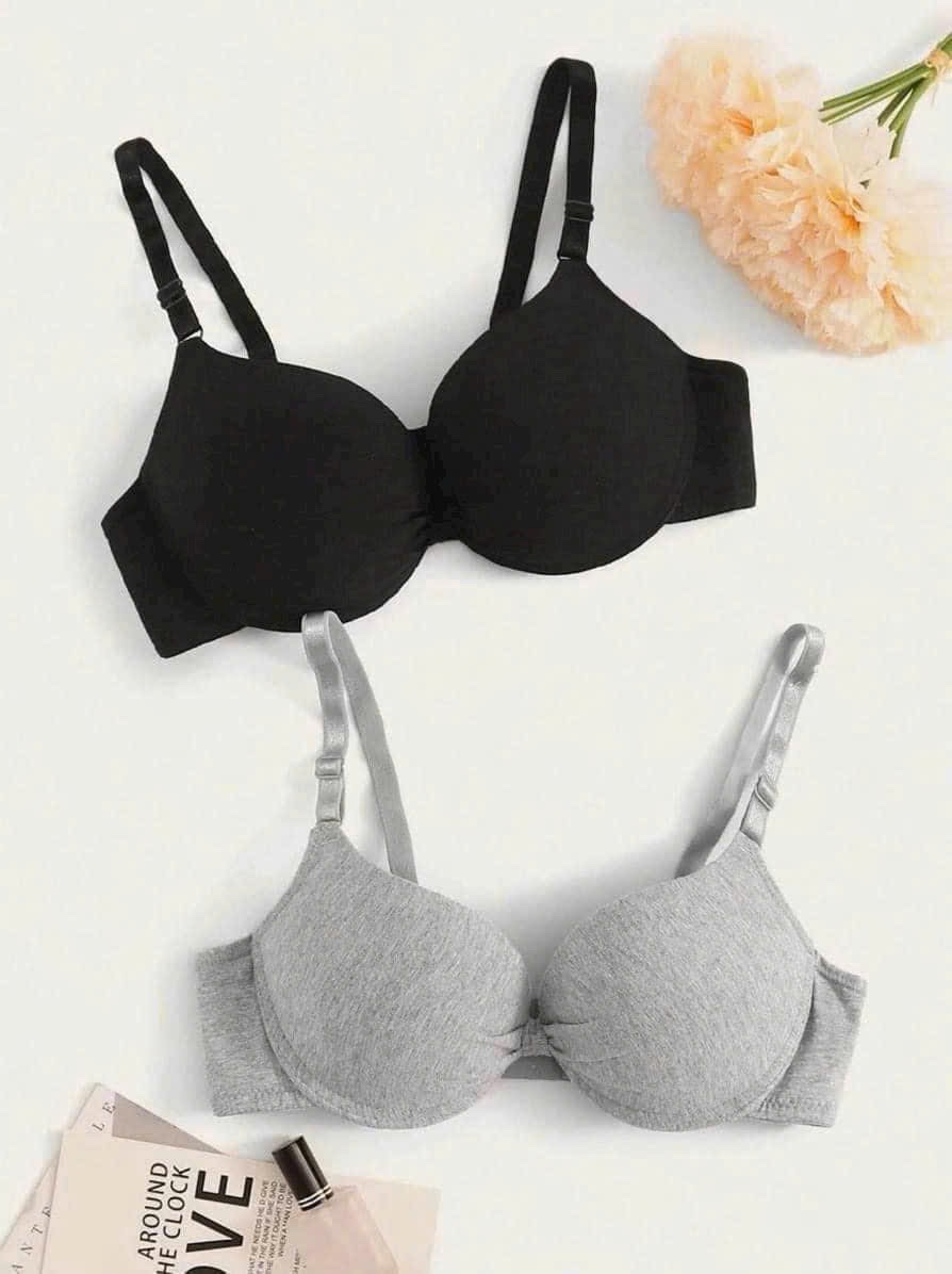 PK270 - SET 2 ÁO LÓT NÂNG XOẮN NGỰC đen xám