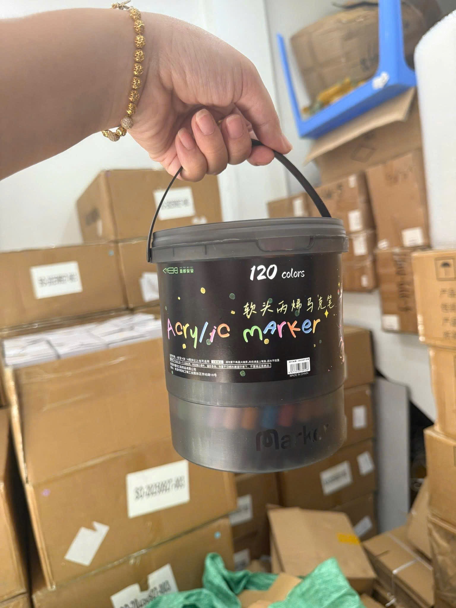 PK282 - HỘP MÀU 120 ACRYLIC CHO BÉ