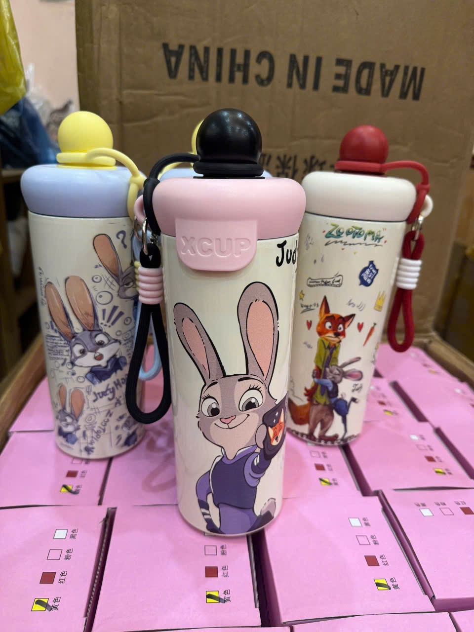 PK288 - BÌNH NƯỚC HOẠT HÌNH THỎ ZOOPITA NGẪU NHIÊN
