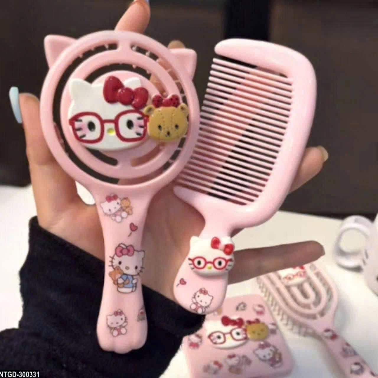 PK290 - SET 4 MÓN GƯƠNG LƯỢC KITTY HỒNG