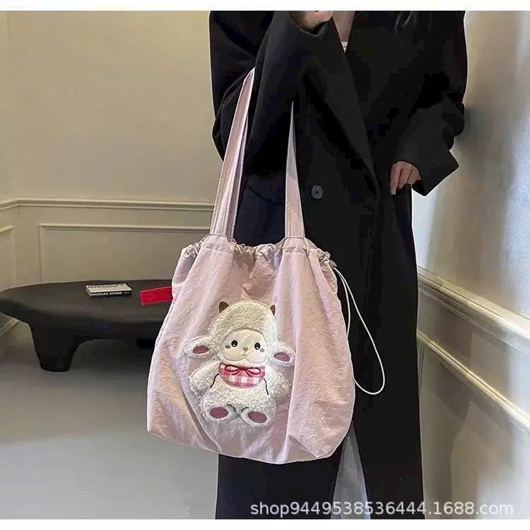 PK312 - TÚI TOTE HỒNG GẤU