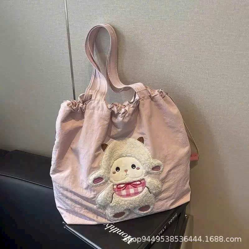 PK312 - TÚI TOTE HỒNG GẤU