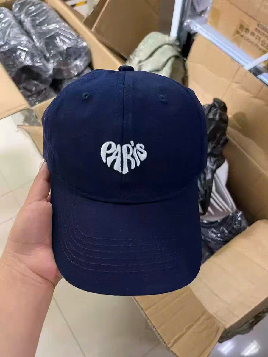 PK329 - MŨ LƯỠI TRAI THÊU TIM PARIS