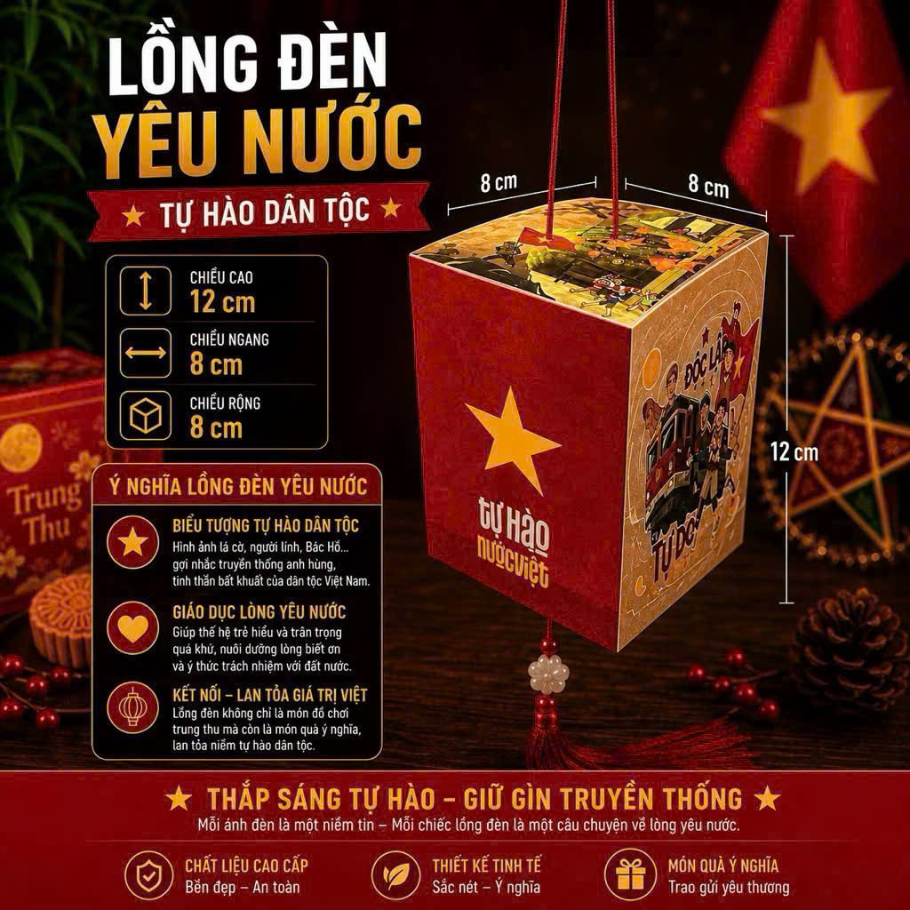 PK342 - LỒNG ĐÈN TRUNG THU YÊU NƯỚC