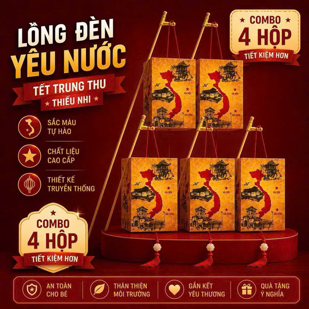 PK342 - LỒNG ĐÈN TRUNG THU YÊU NƯỚC