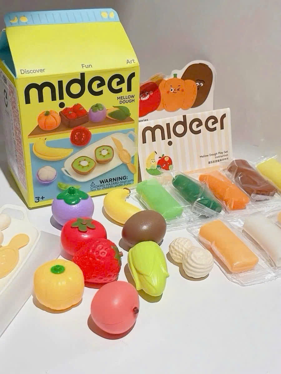 PK346 - SET MIDEER 10 KHUÔN TRÁI CÂY + ĐẤT NẶN CHO BÉ