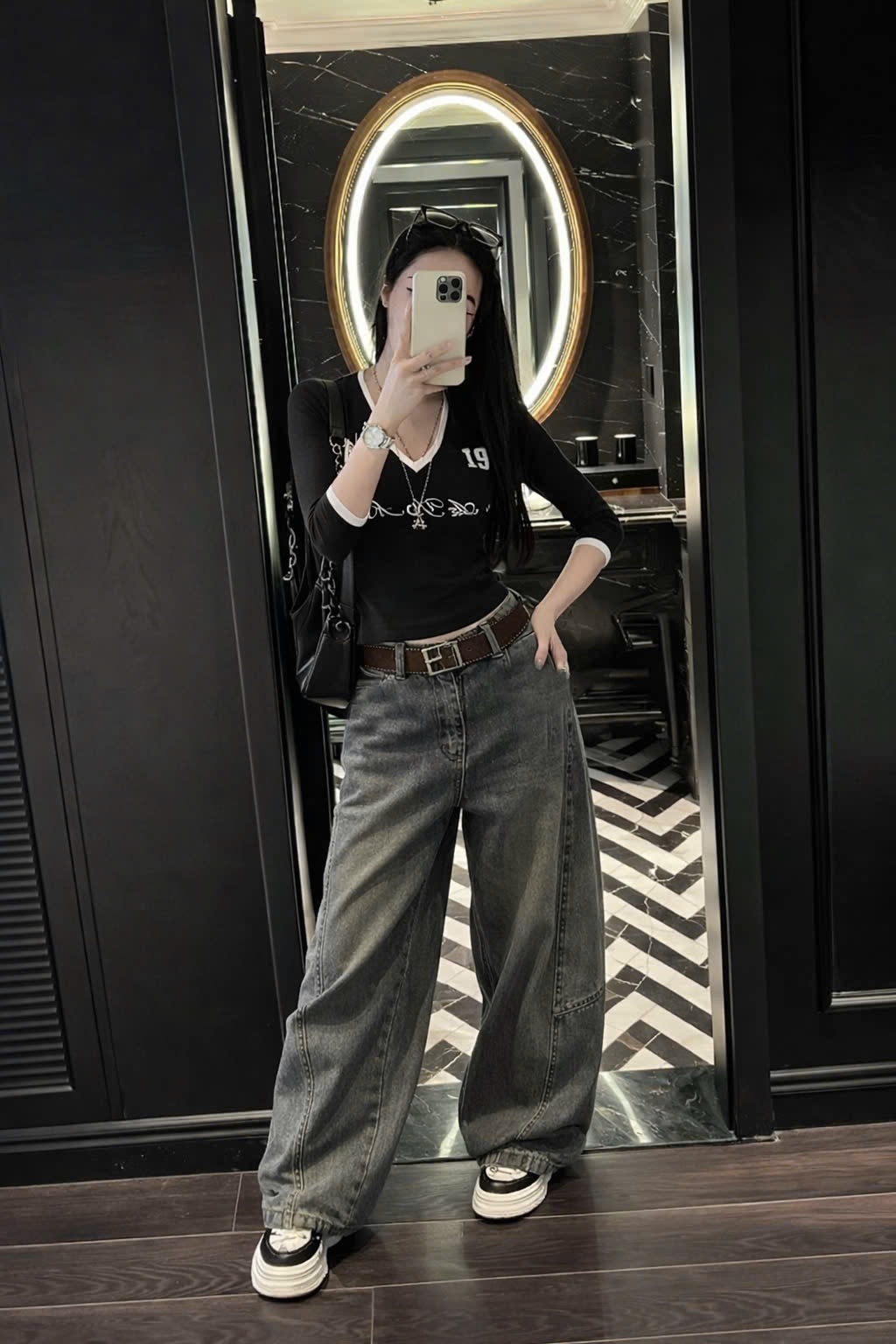 QNU678 - QUẦN JEANS BAGGY SUÔNG XANH LI GỐI M2601