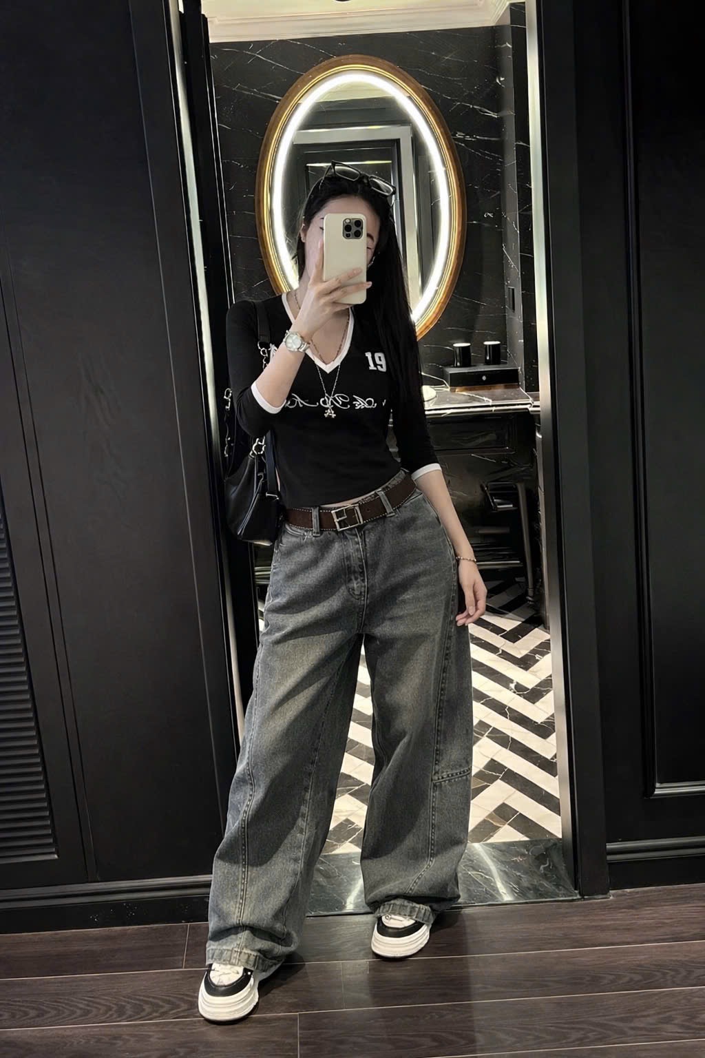 QNU678 - QUẦN JEANS BAGGY SUÔNG XANH LI GỐI M2601