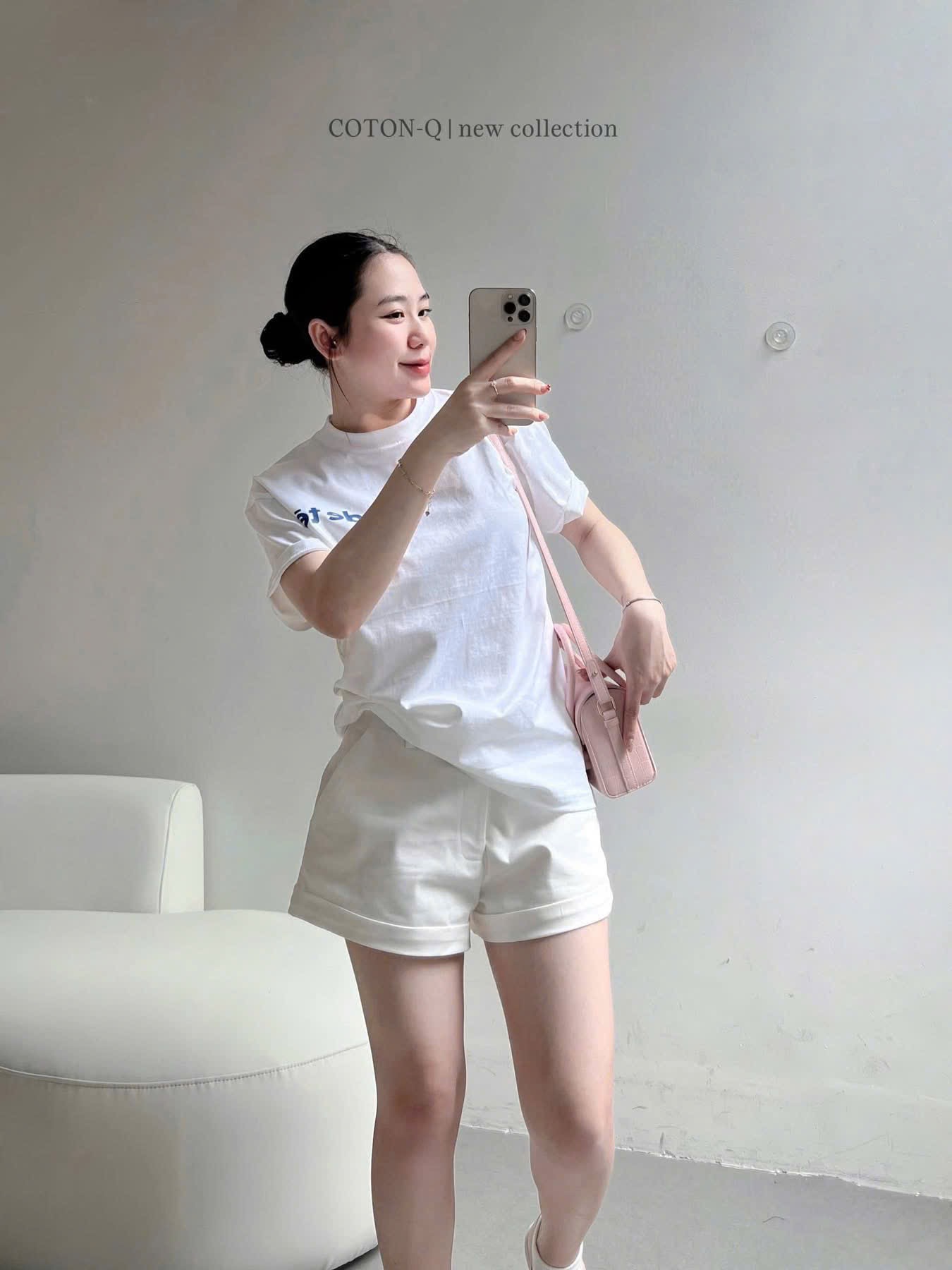 QNU685 - SET 3 QUẦN ĐÙI NỮ KAKI HAIDA CẠP KHOÁ đen nâu trắng M079