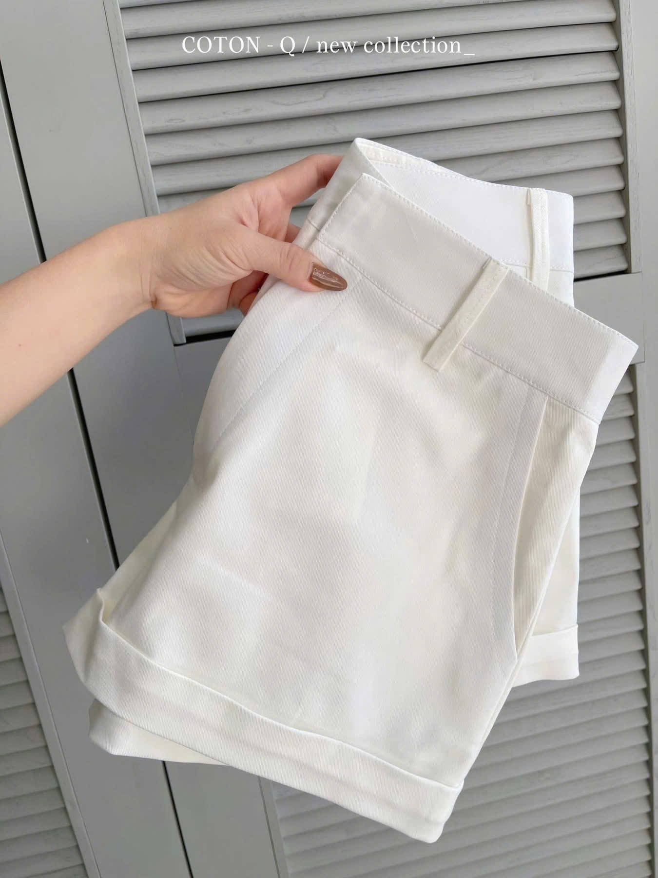 QNU685 - SET 3 QUẦN ĐÙI NỮ KAKI HAIDA CẠP KHOÁ đen nâu trắng M079