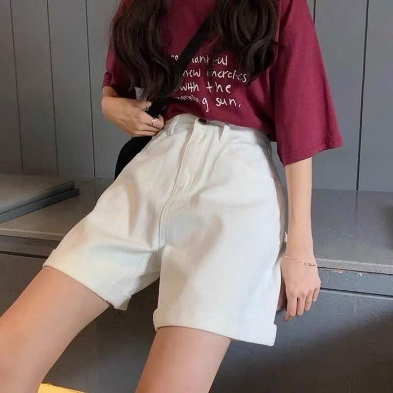 QNU687 - QUẦN JEANS NGỐ NỮ SUÔNG XANH TRẮNG