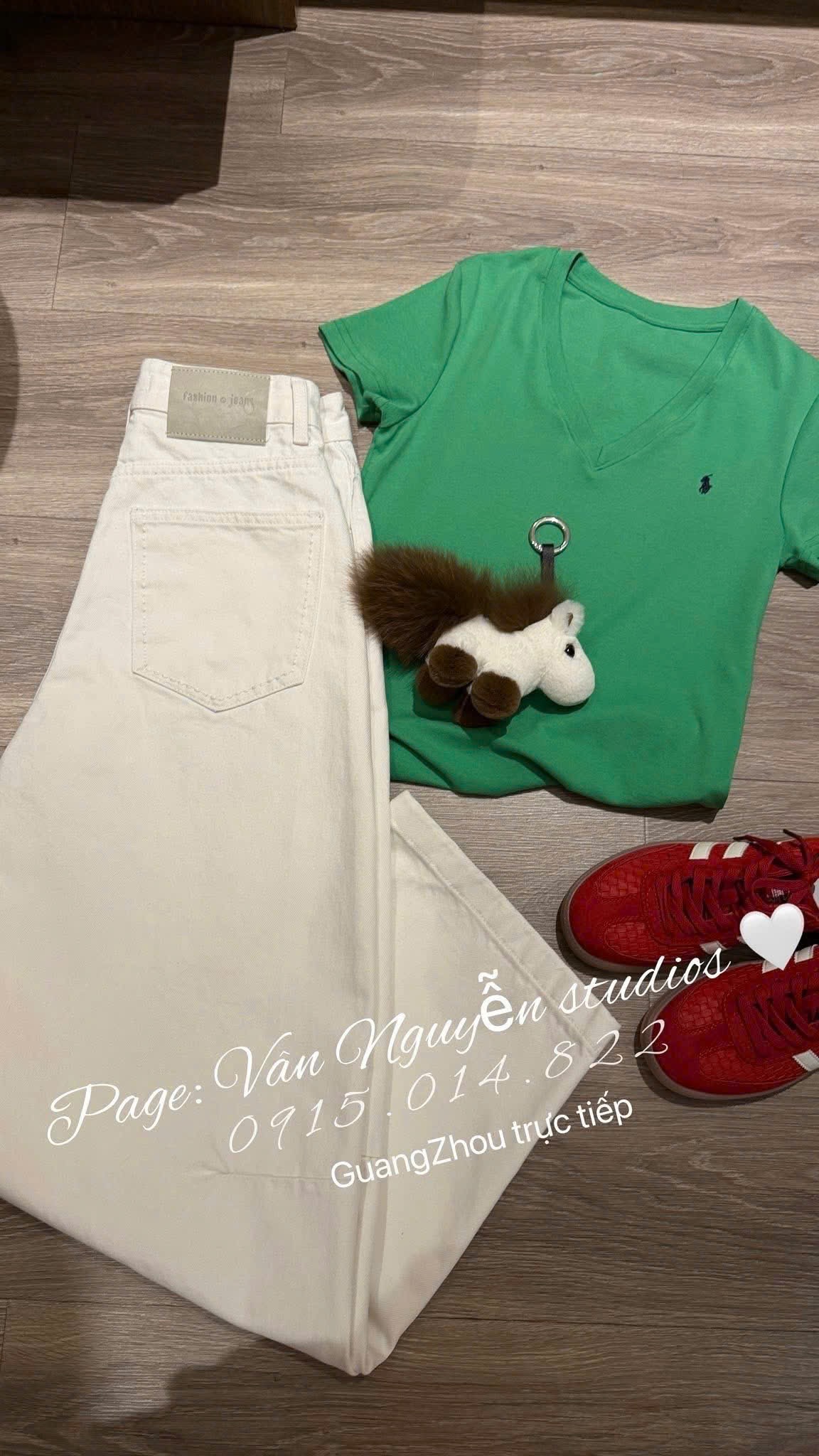 QNU691 - QUẦN JEANS SUÔNG TRẮNG RÁCH GỐI M2200