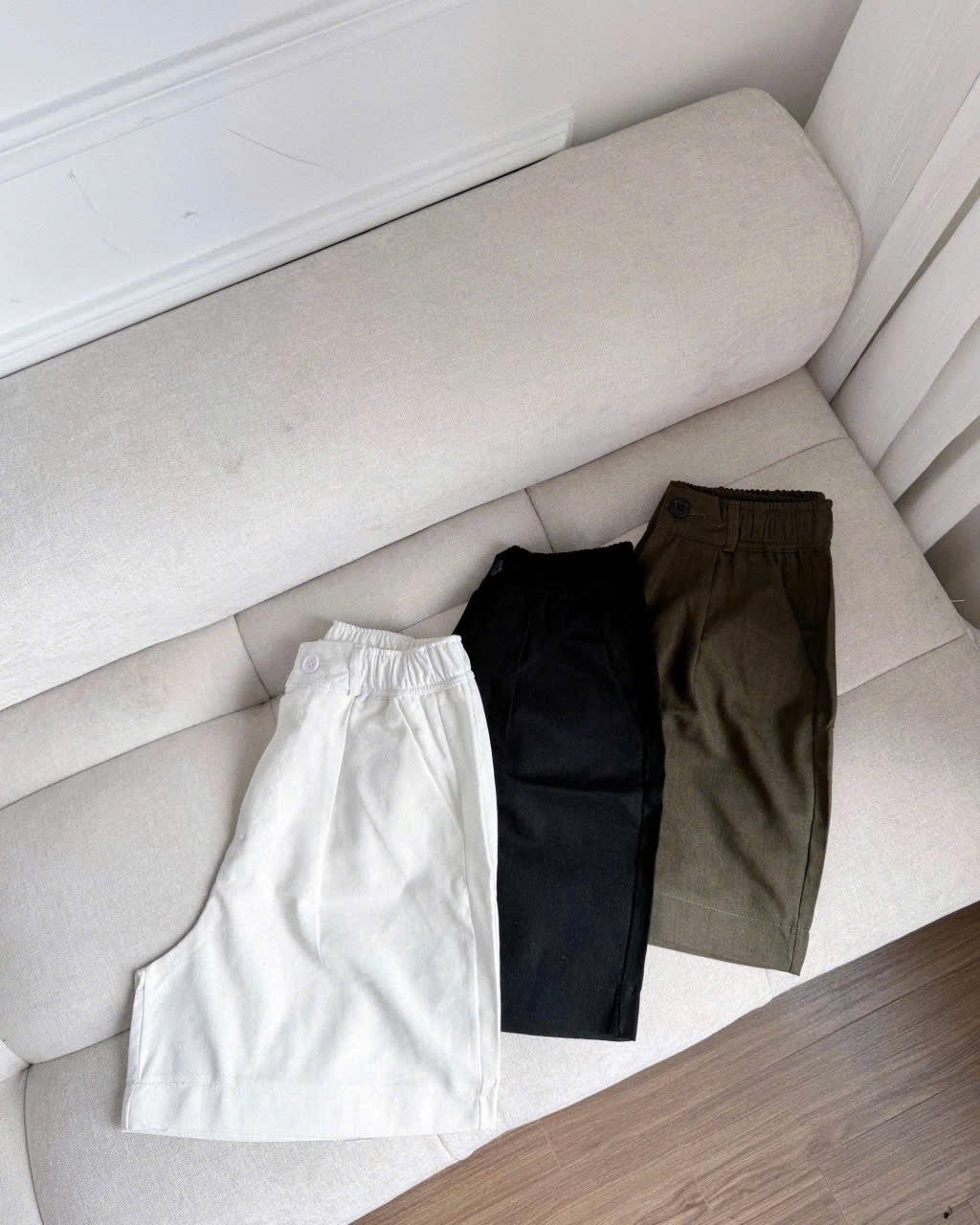 QNU692 - SET 3 QUẦN NỮ LIEN CHUN SAU đen xám trắng