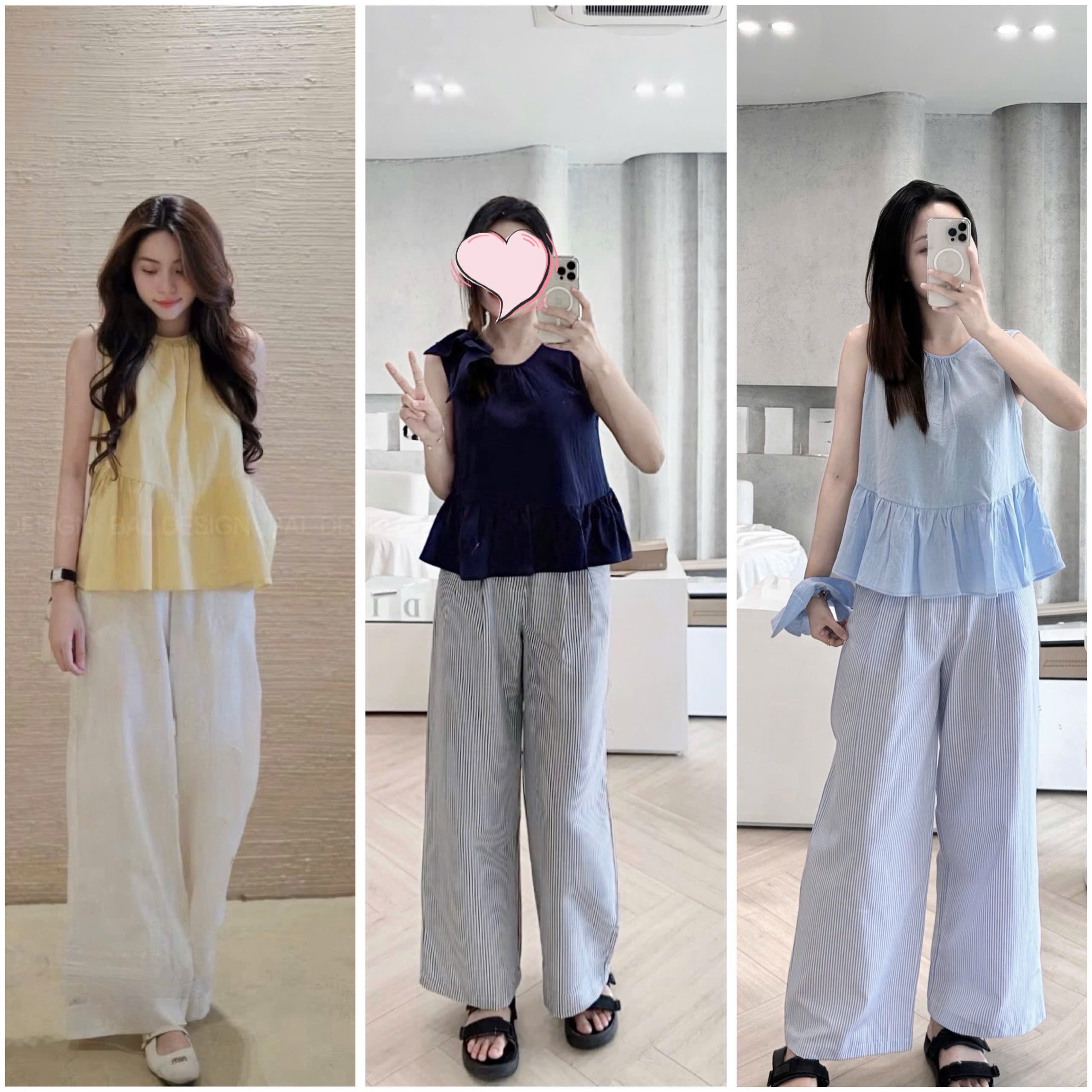 S029 - SET ÁO BÈO SÁT NÁCH QUẦN SUÔNG SỌC
