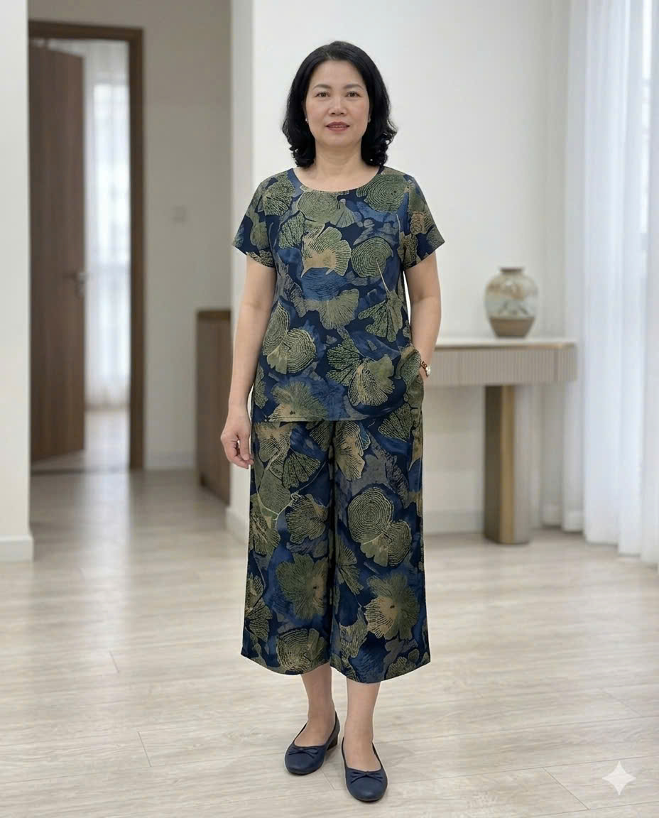 S332 - BỘ LANH LỬNG HOA TRUNG NIÊN HỌA TIẾT