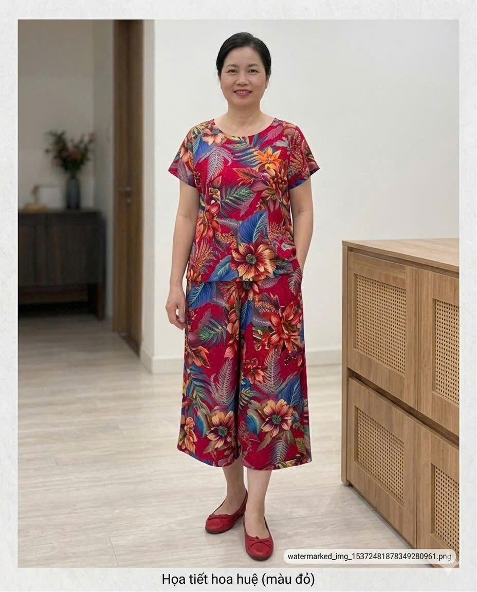 S332 - BỘ LANH LỬNG HOA TRUNG NIÊN HỌA TIẾT
