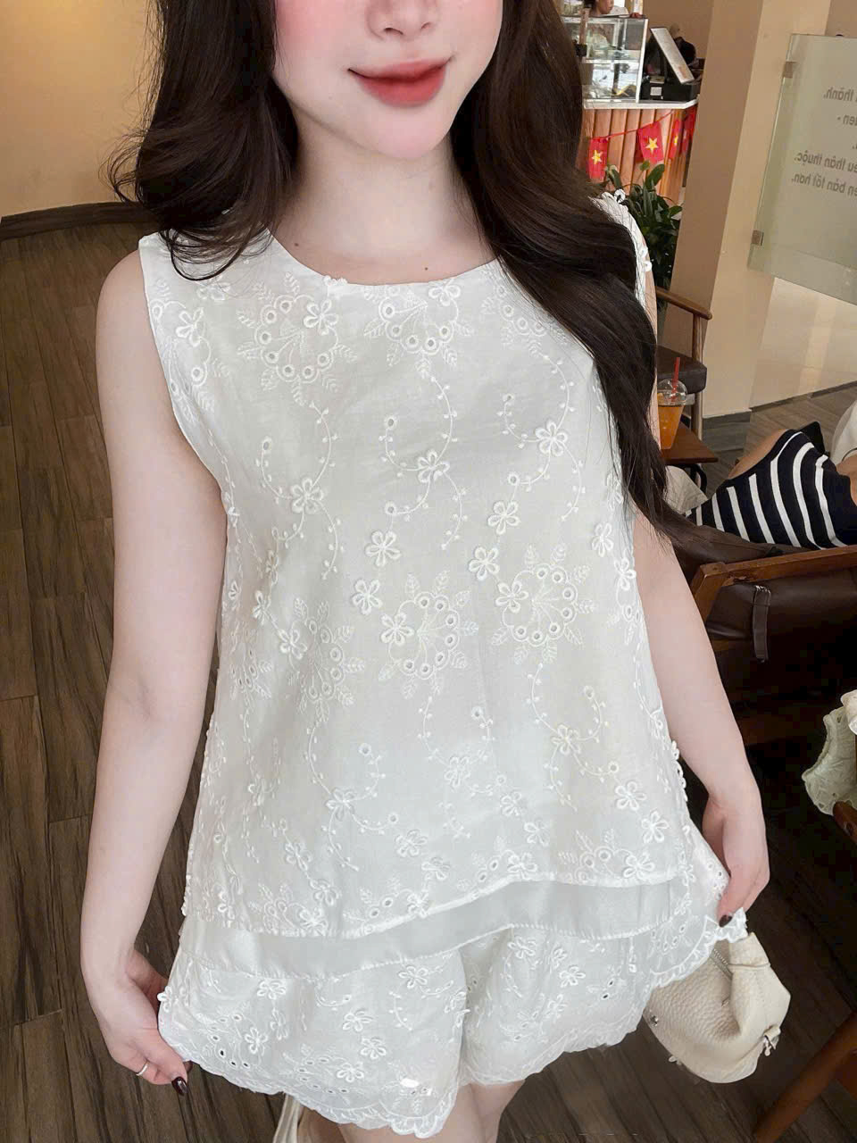 S336 - SET BỘ NỮ REN HOA 2 LỚP SÁT NÁCH