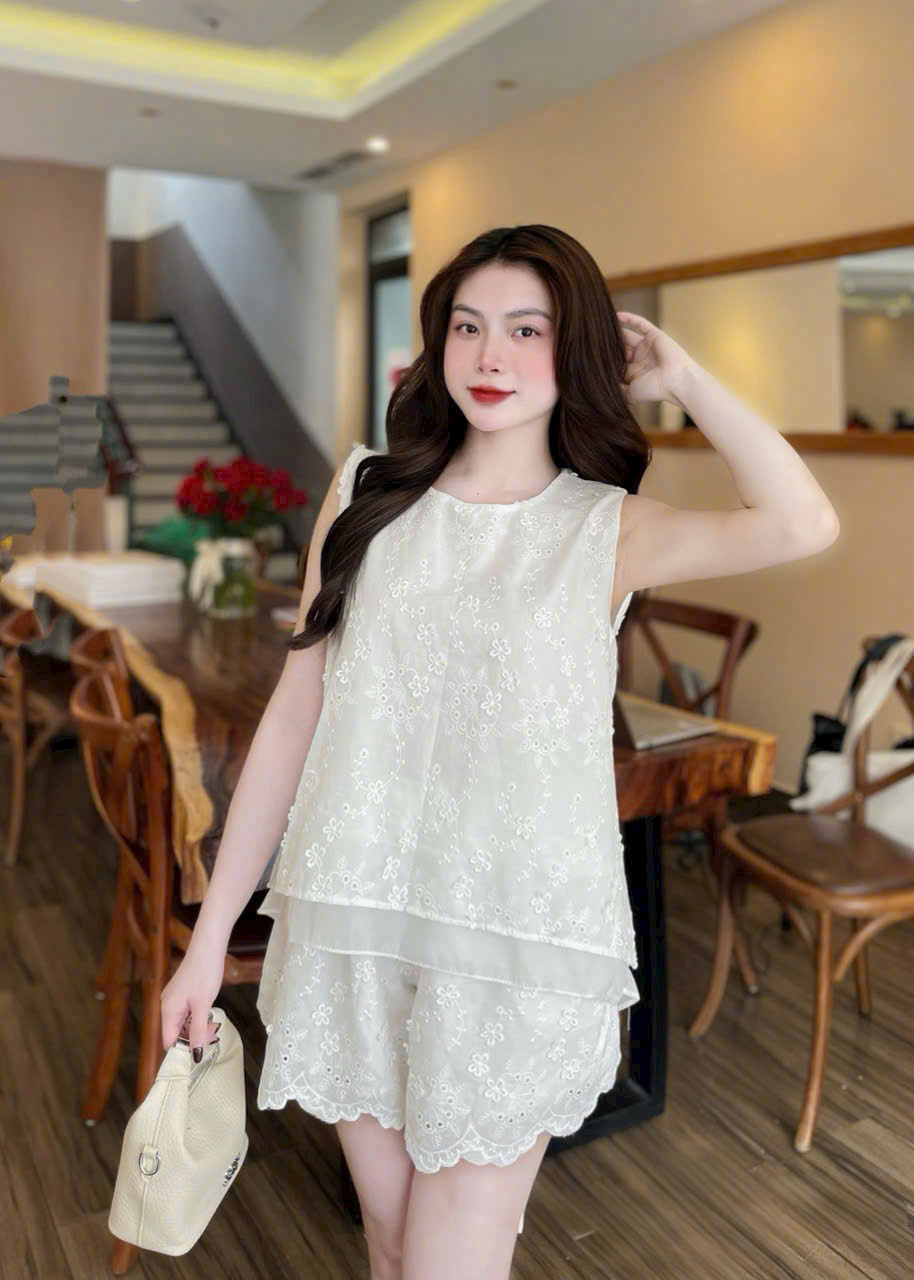 S336 - SET BỘ NỮ REN HOA 2 LỚP SÁT NÁCH
