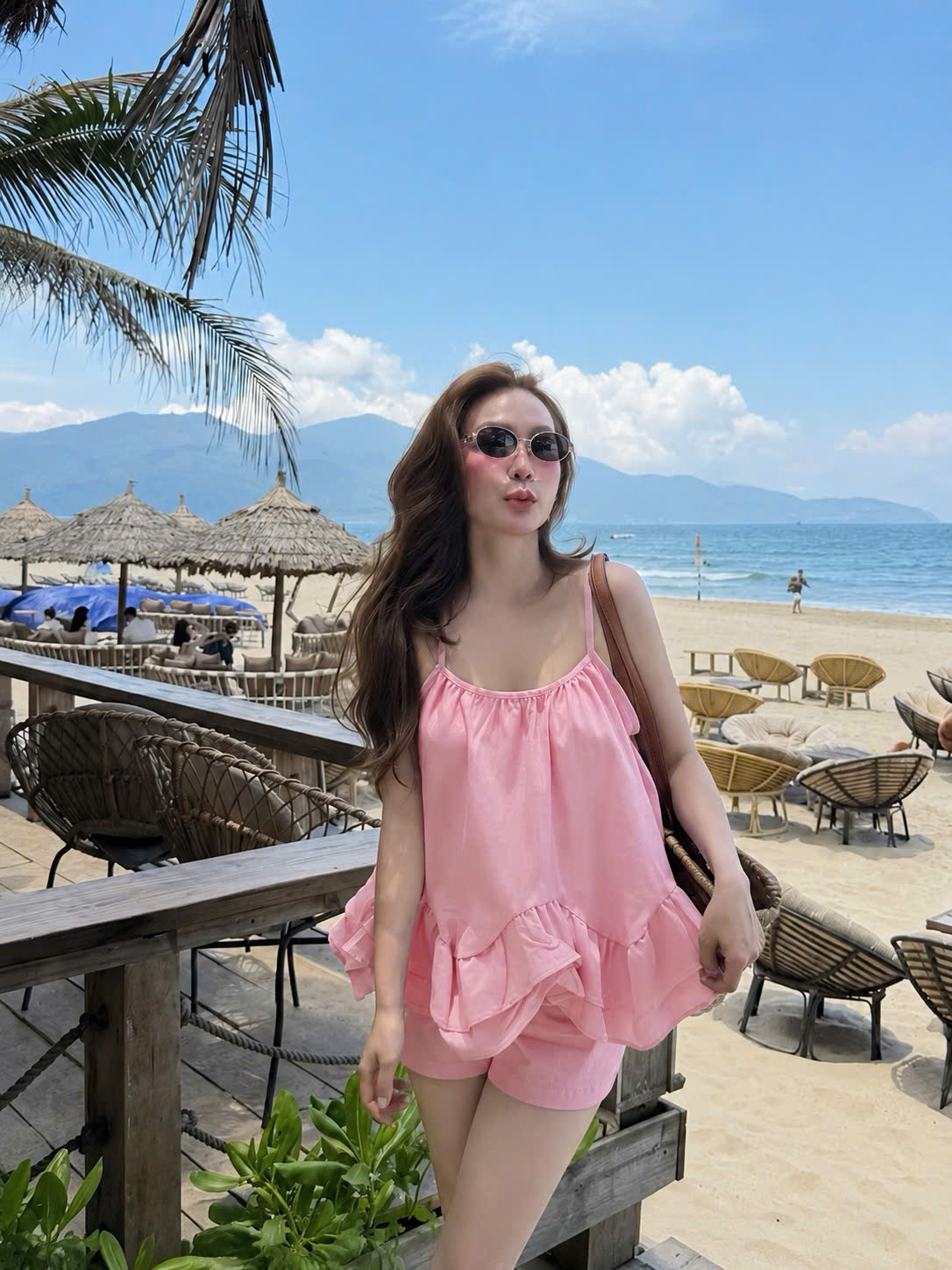 S371 - BỘ ĐÙI NỮ 2S HỒNG BÈO GẤU TẦNG