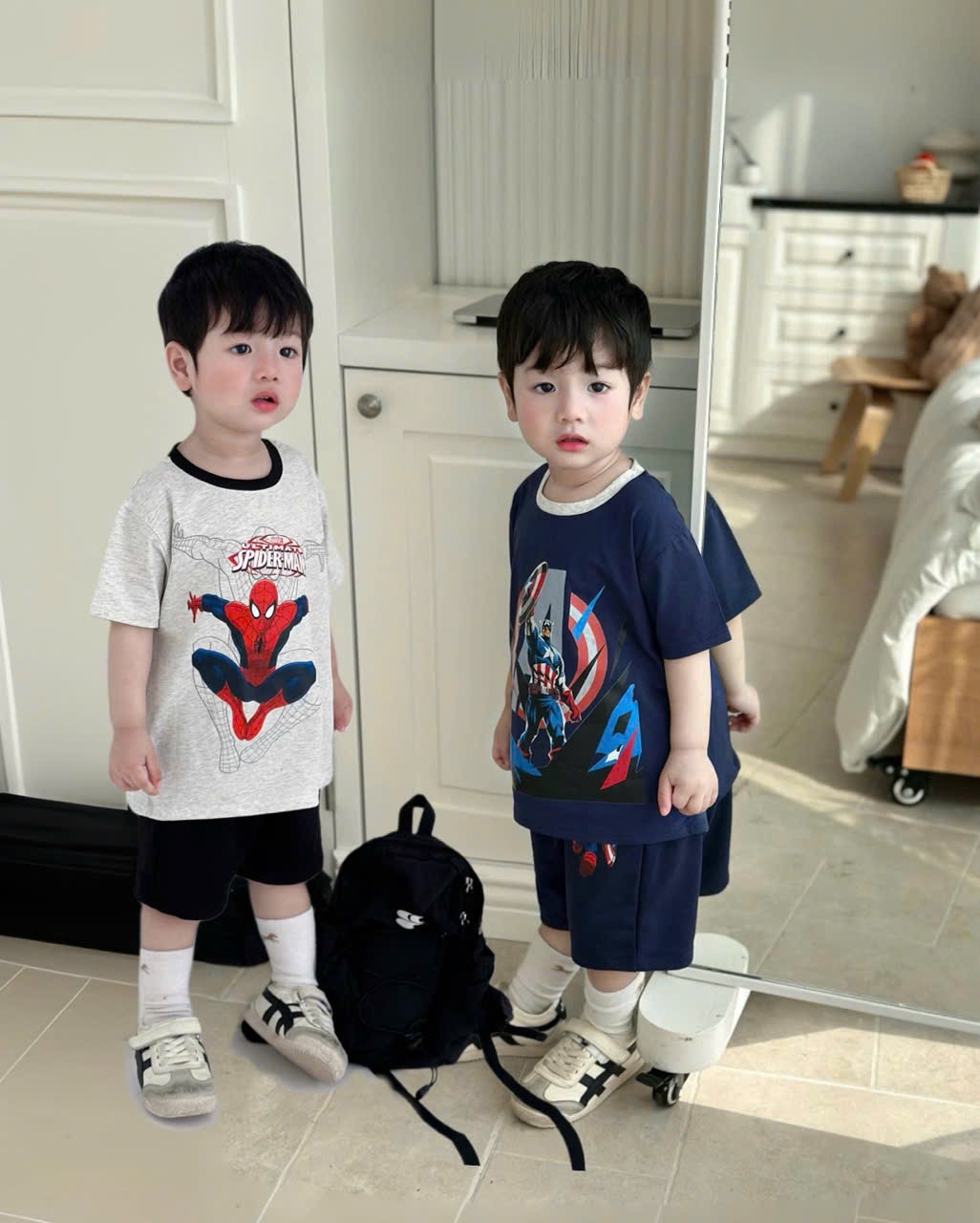 T166 - BỘ ĐÙI BÉ TRAI NHỆN SPIDERMAN PHỐI THAN GHI