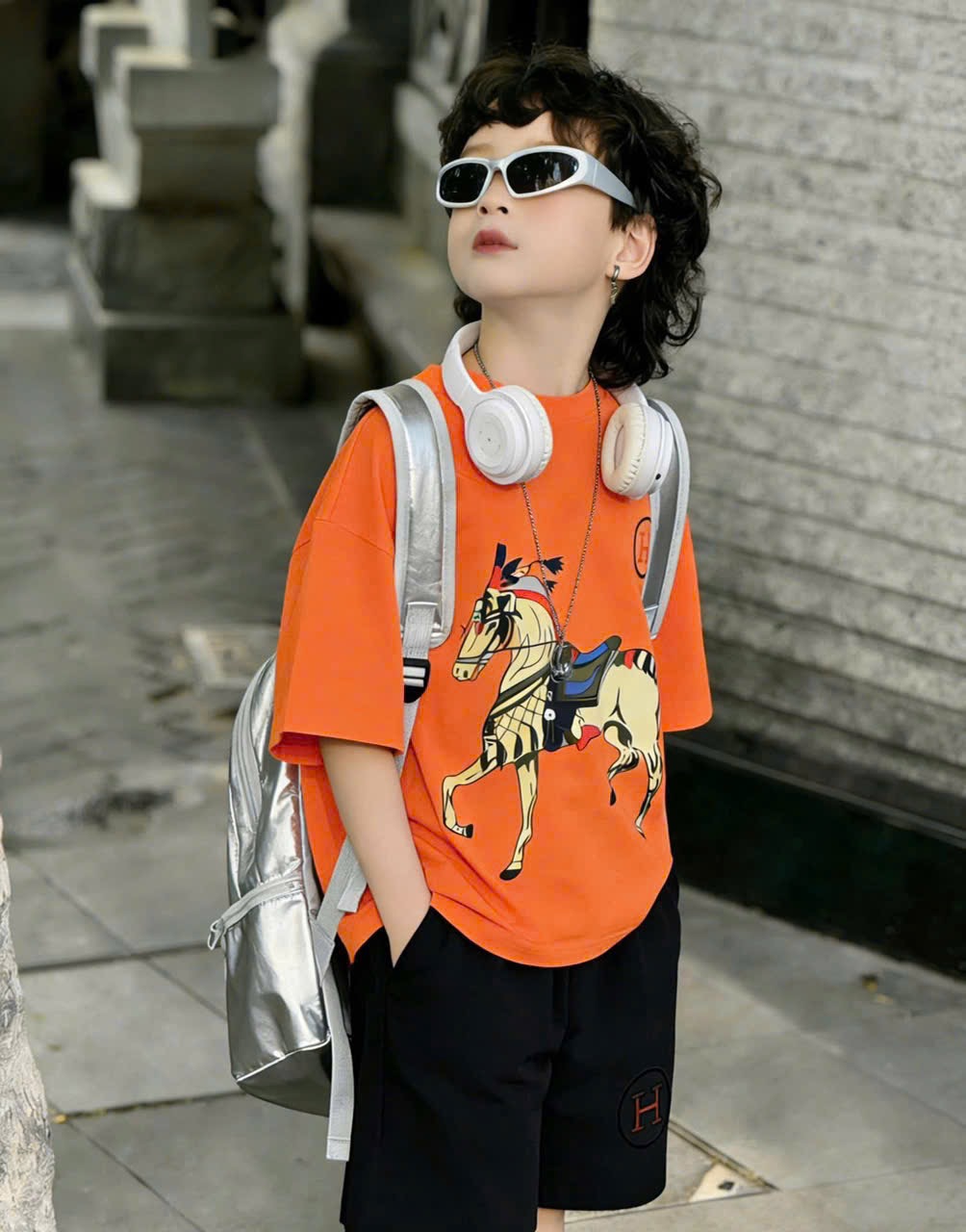T191 - BỘ ĐÙI BÉ TRAI SIZE ĐẠI IN NGỰA CHỮ H