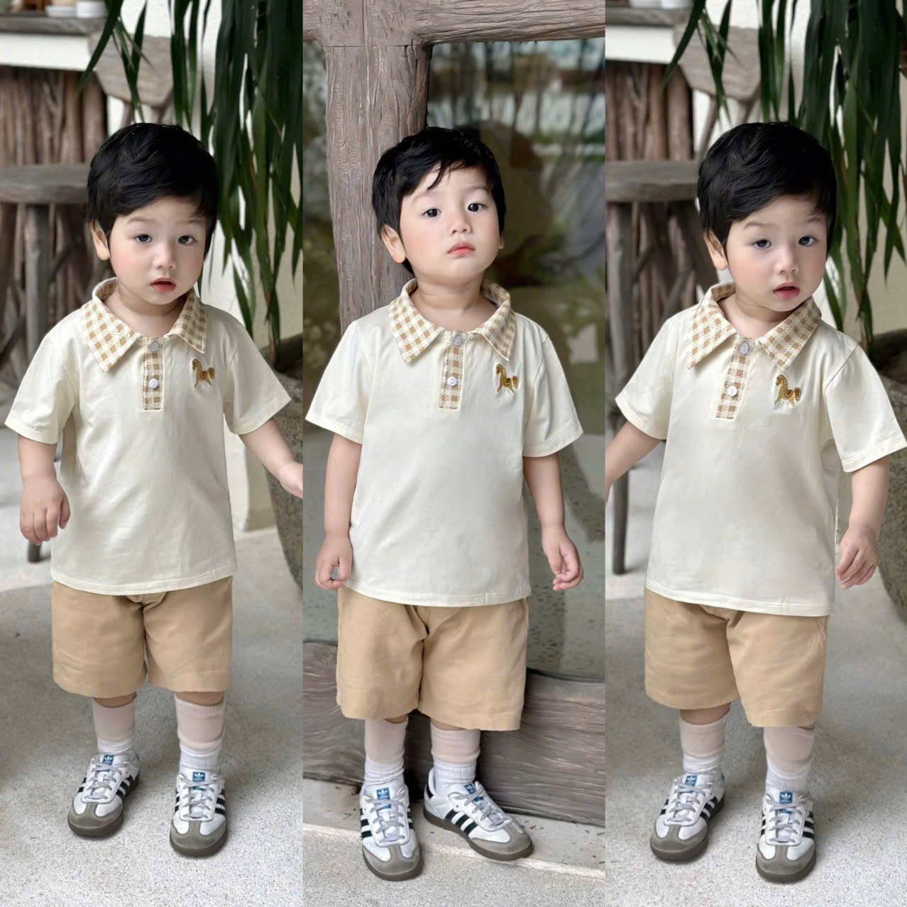 T196 - SET BÉ TRAI GÁI MÀU BE NGỰA PHỐI KẺ CARO
