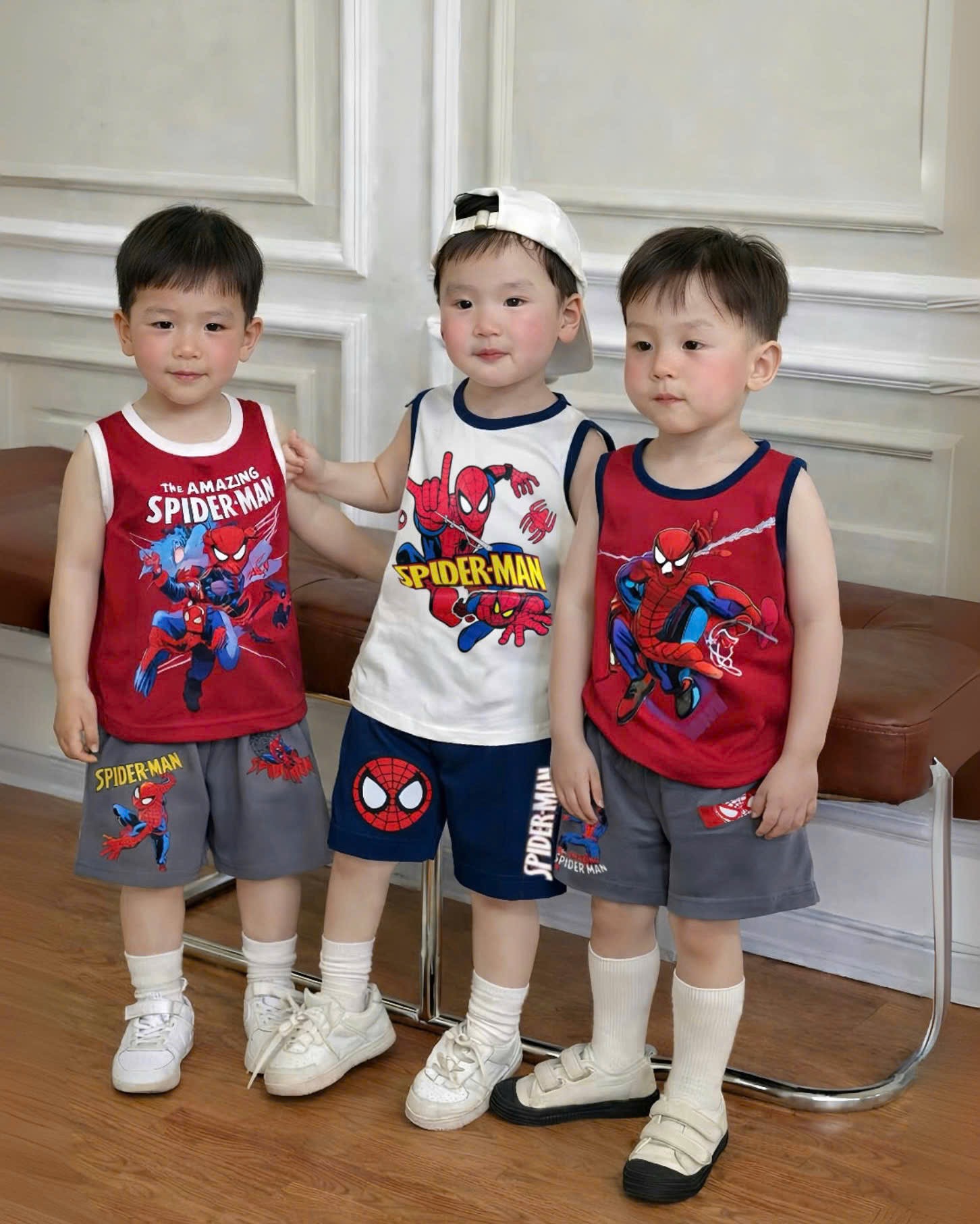 T218 - SET 3 BỘ ĐÙI BÉ TRAI BA LỖ SIÊU NHÂN PHỐI VIỀN