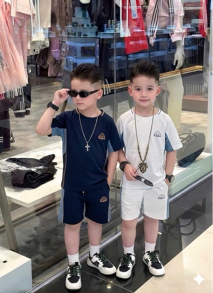T231 - BỘ ĐÙI BÉ TRAI CÁ SẤU KAPPA PHỐI VIỀN SIZE NHỠ