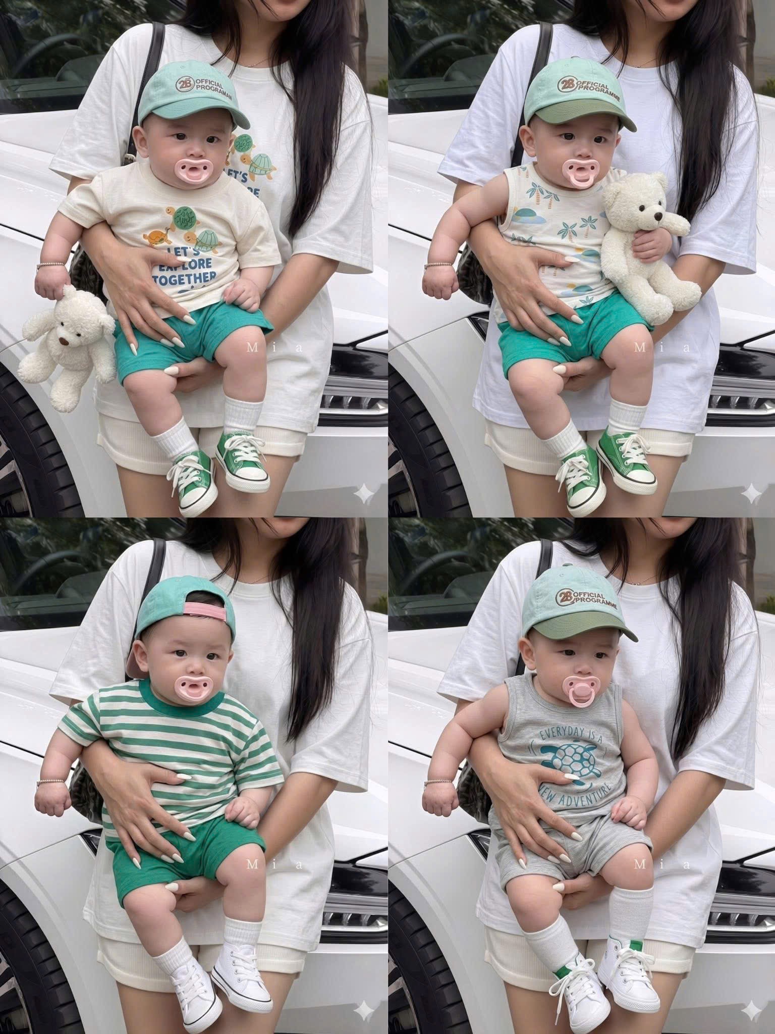 T237 - SET BÉ TRAI 6CT RÙA BIỂN DỪA XANH