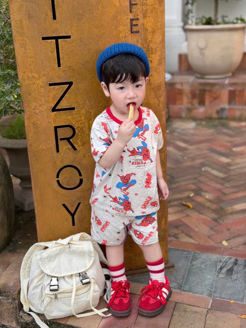T248 - SET 2 BỘ ĐÙI BÉ TRAI SPIDERMAN POW xám be