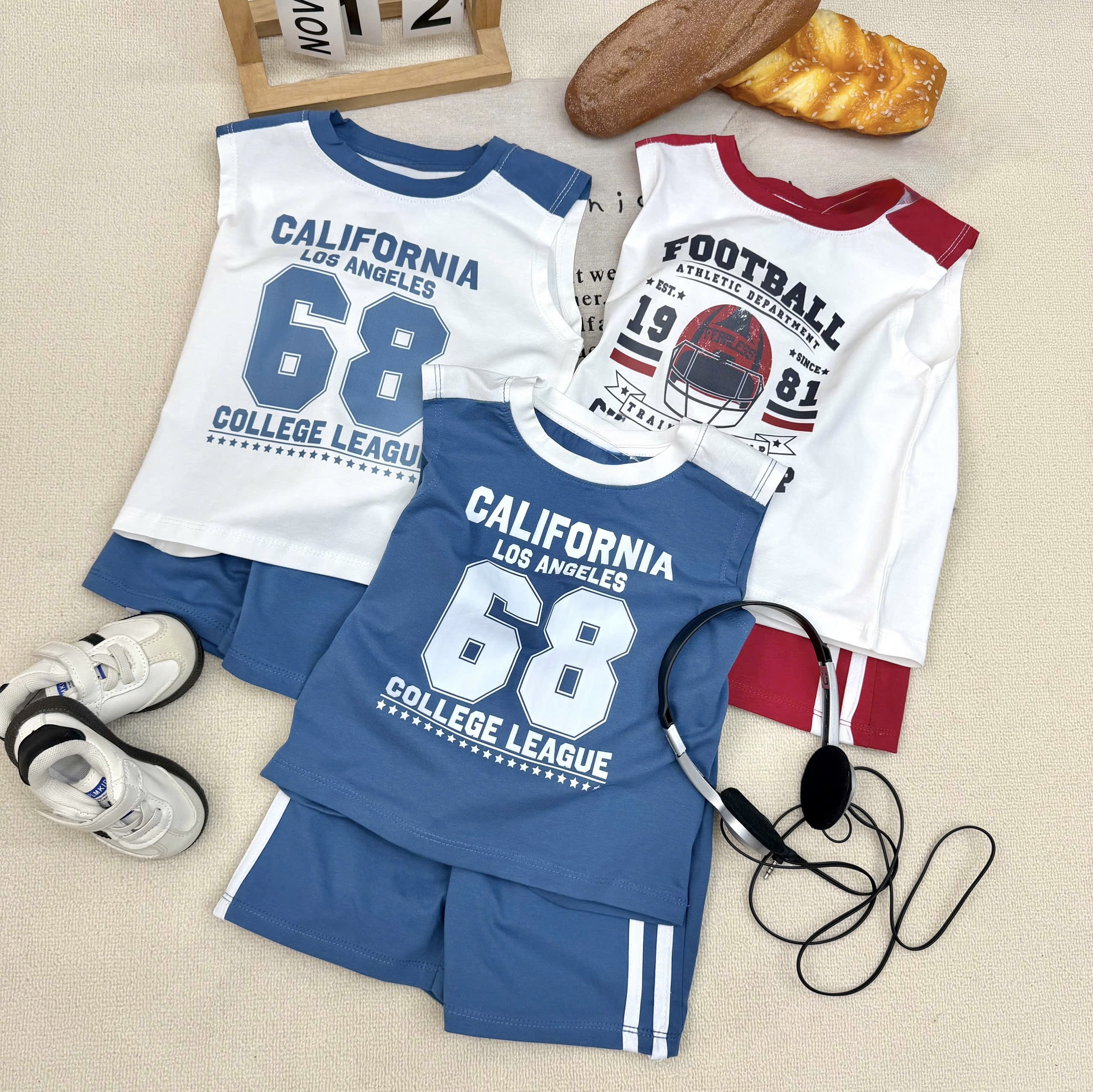 T264 - SET 3 BỘ ĐÙI BÉ TRAI BA LỖ CALIFORNIA 68