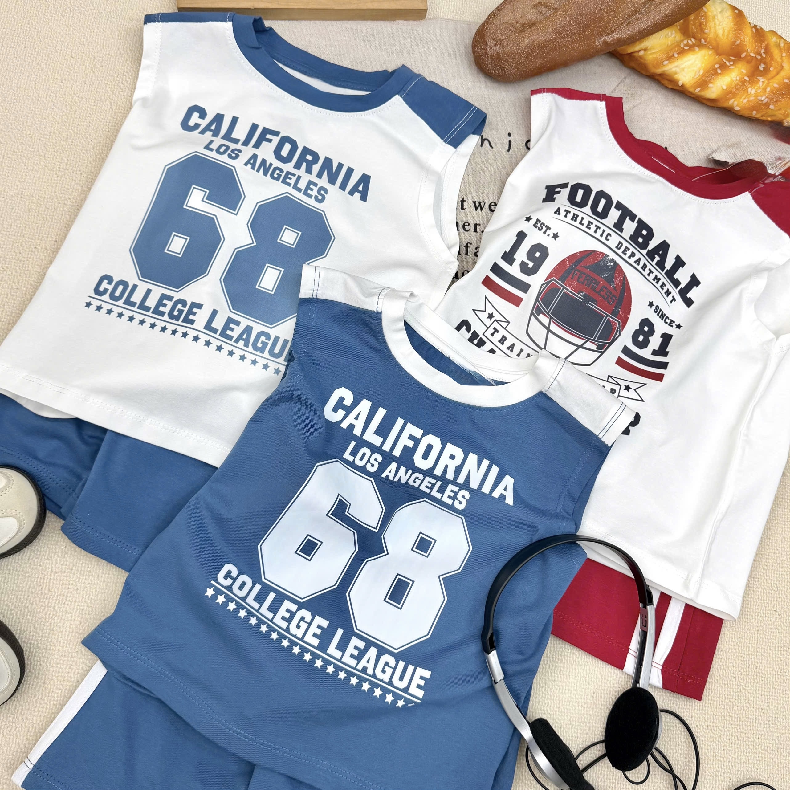 T264 - SET 3 BỘ ĐÙI BÉ TRAI BA LỖ CALIFORNIA 68
