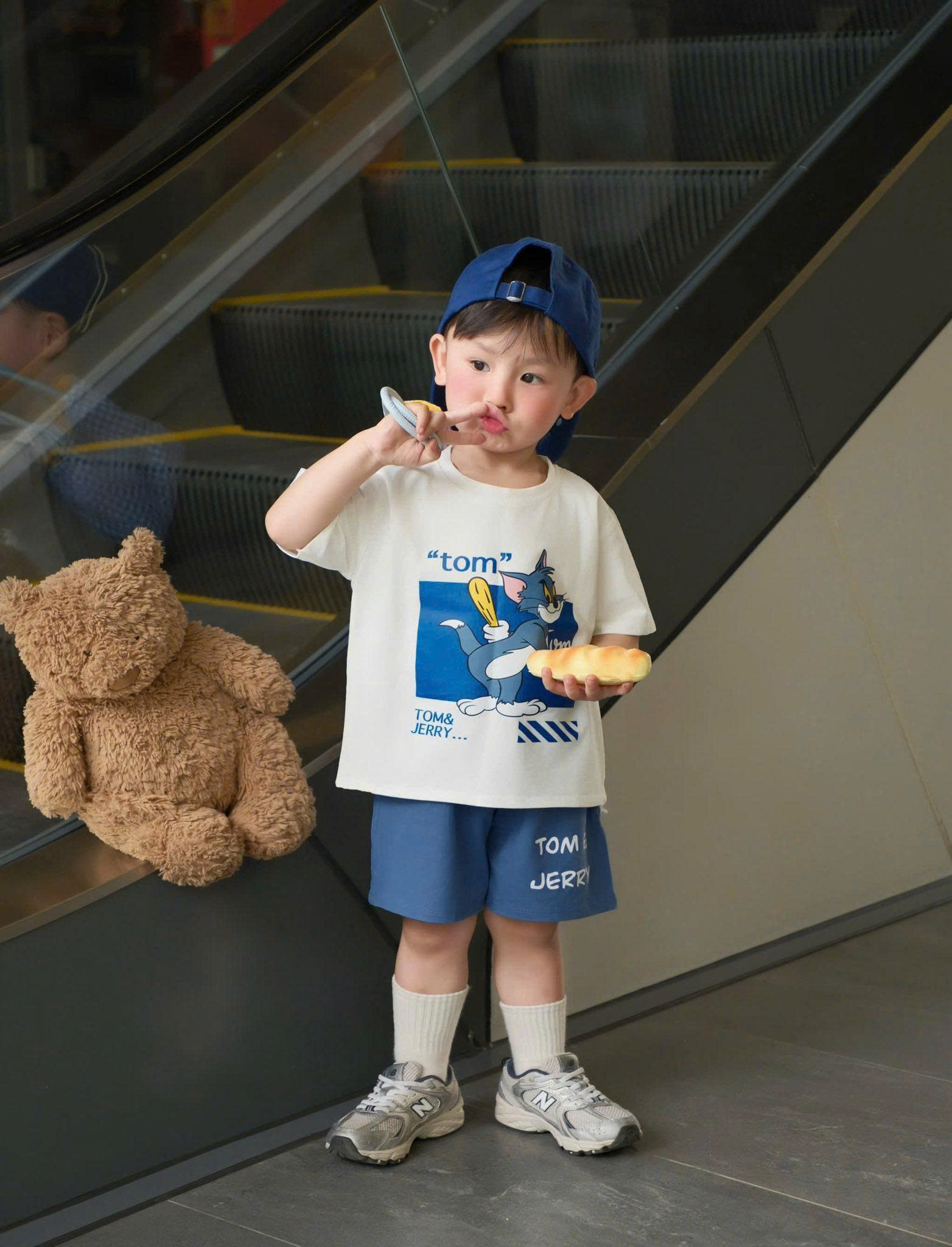 T267 - SET 2 BỘ ĐÙI BÉ TRAI TOM JERRY đen trắng