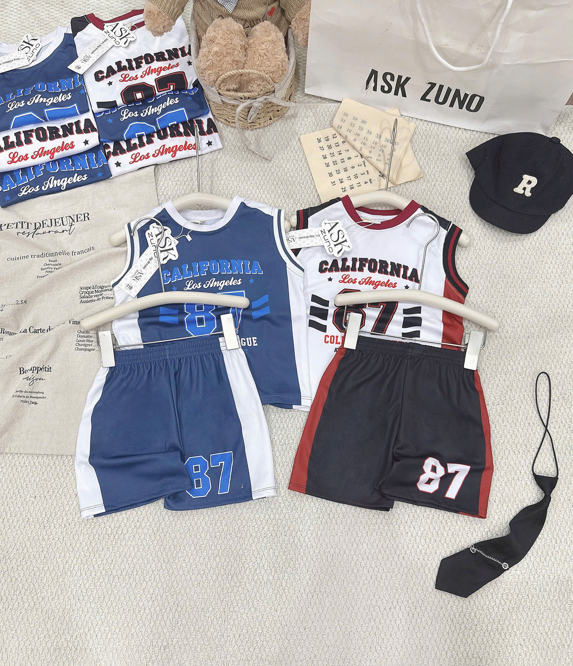 T269 - SET 2 BỘ ĐÙI BÉ TRAI THỂ THAO CALIFORNIA 87