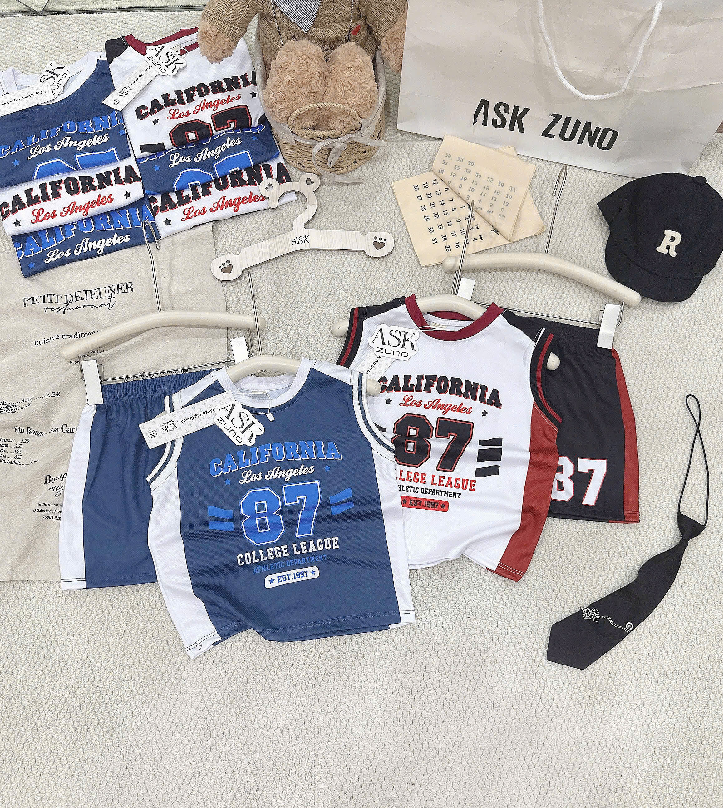 T269 - SET 2 BỘ ĐÙI BÉ TRAI THỂ THAO CALIFORNIA 87