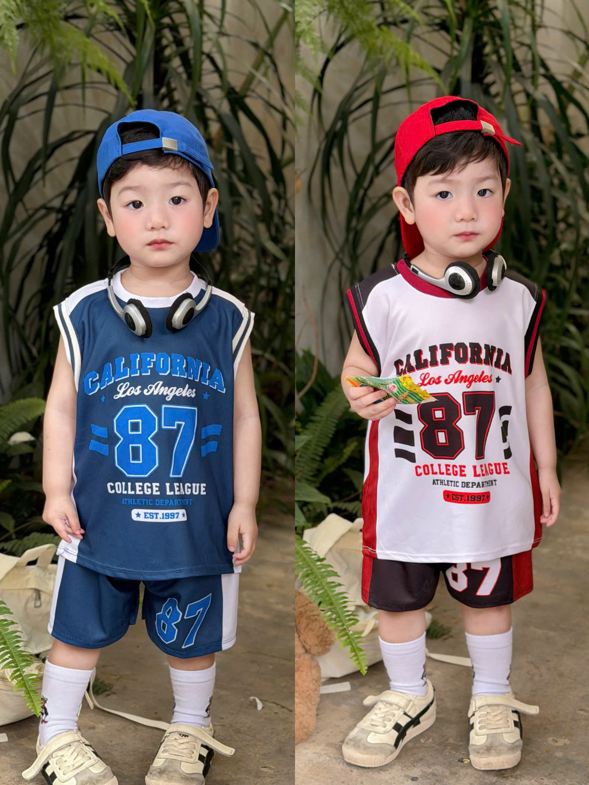 T269 - SET 2 BỘ ĐÙI BÉ TRAI THỂ THAO CALIFORNIA 87