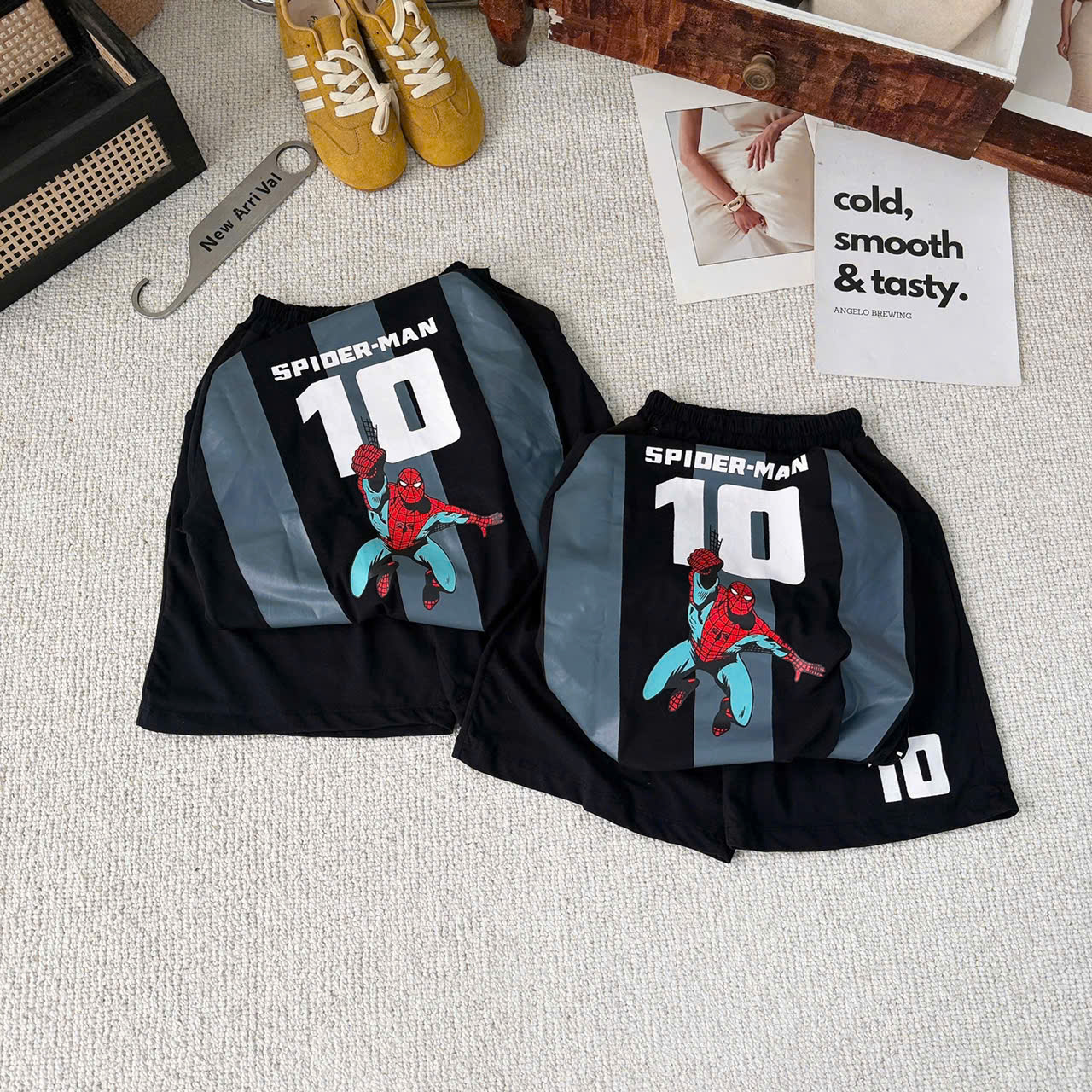 T276 - BỘ ĐÙI BÉ TRAI SIZE ĐẠI ĐEN SỌC XÁM SỐ 10