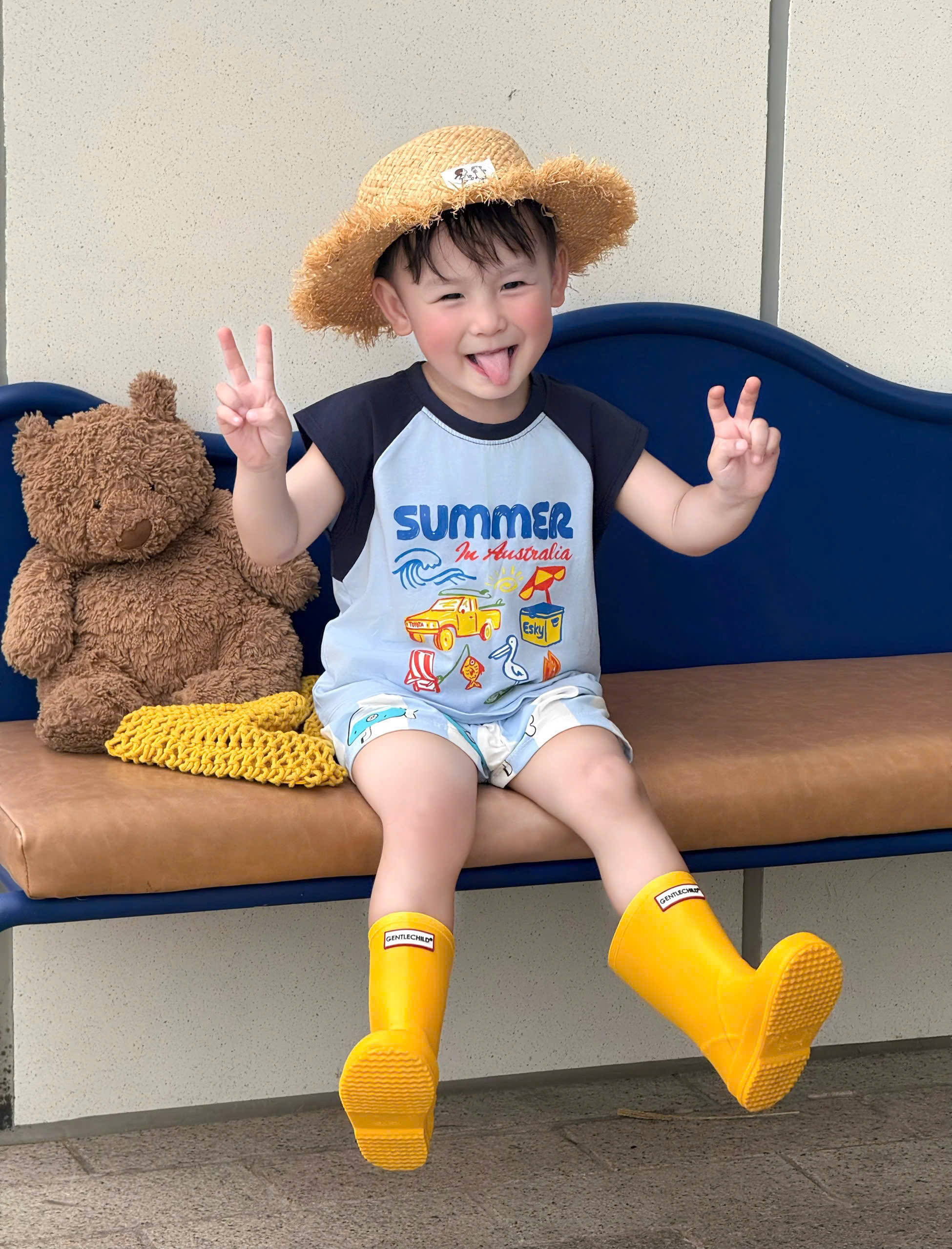 T288 - SET 2 BỘ ĐÙI BÉ TRAI BA LỖ SUMMER xanh cam