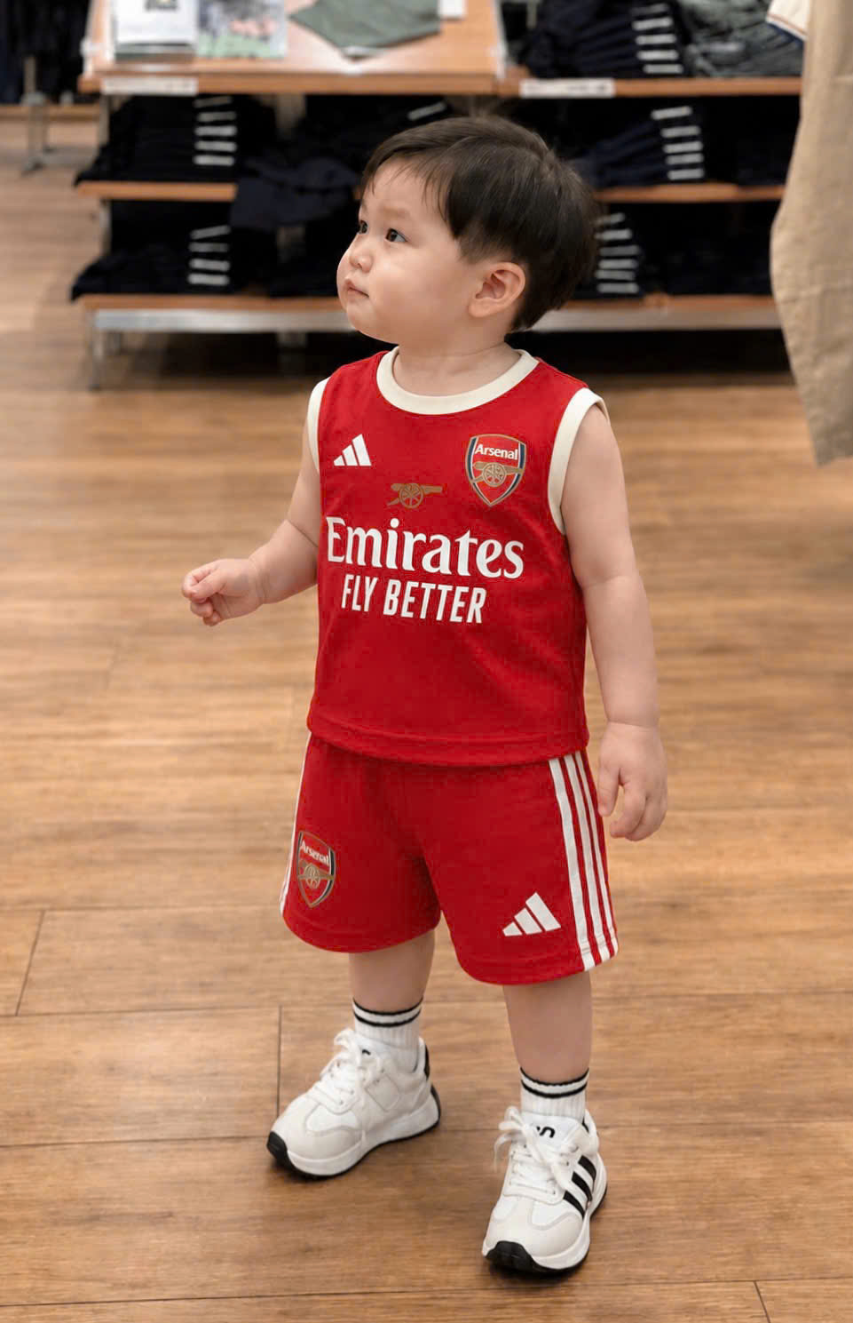 T291 - SET 2 BỘ ĐÙI BÉ TRAI BA LỖ Emirates xanh đỏ