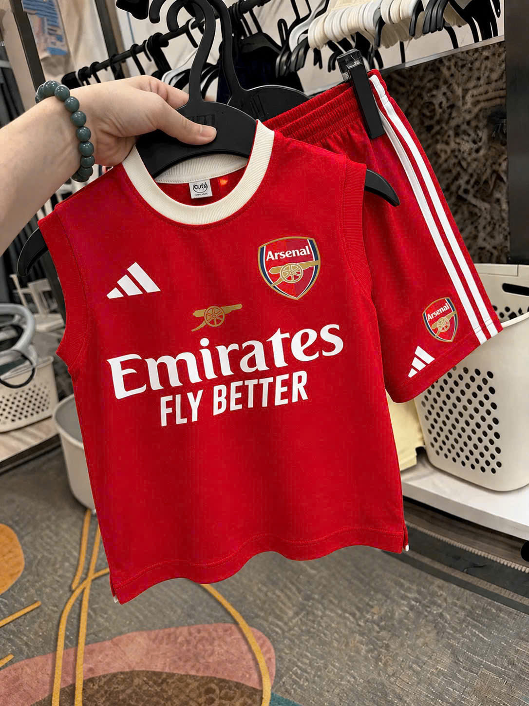 T291 - SET 2 BỘ ĐÙI BÉ TRAI BA LỖ Emirates xanh đỏ