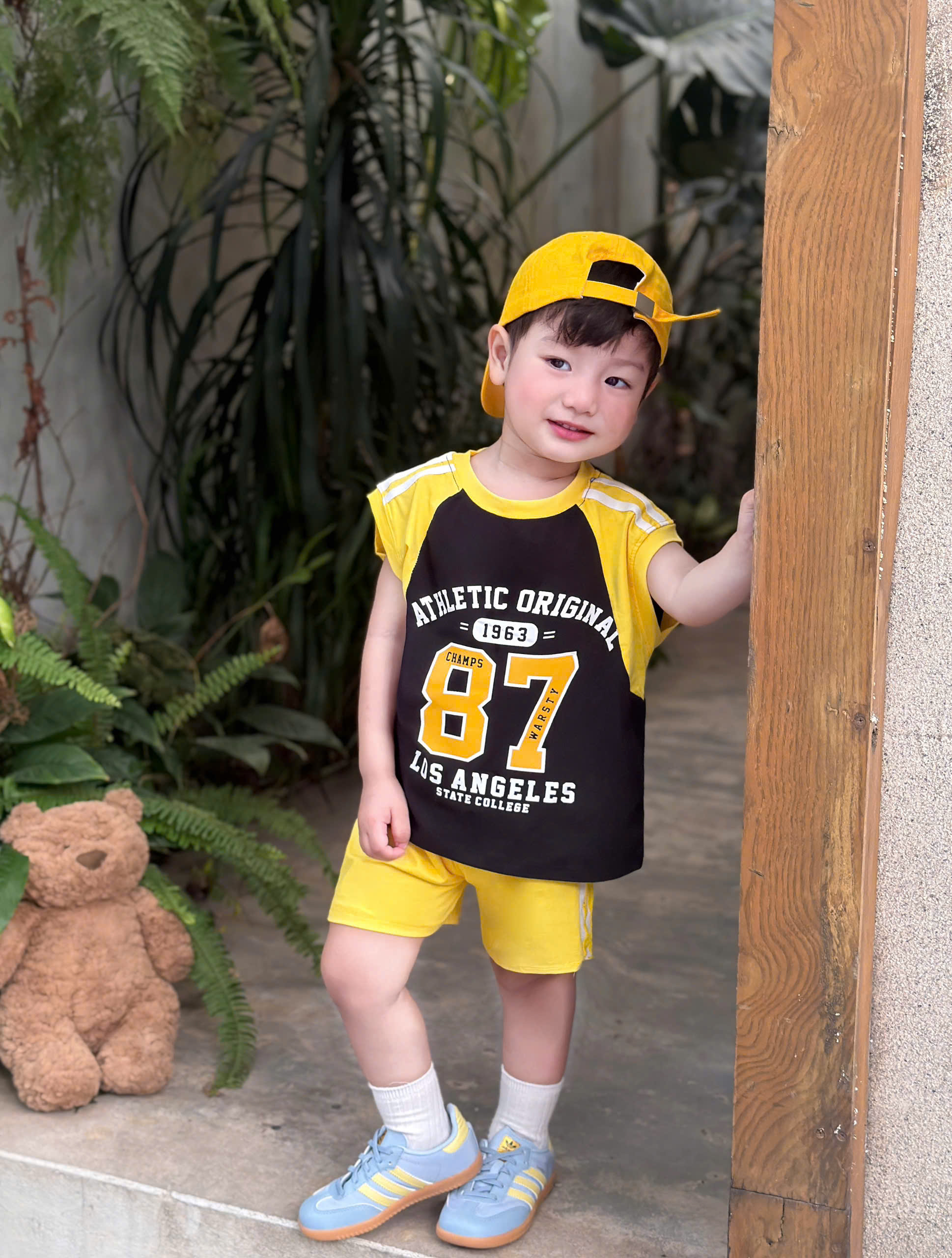 T317 - SET 3 BỘ ĐÙI BÉ TRAI BA LỖ THỂ THAO MU 87 đen đỏ trắng