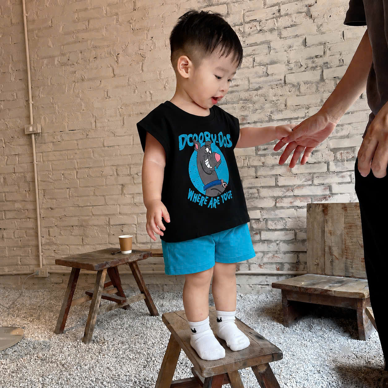 T322 - SET 3 BỘ ĐÙI BÉ TRAI BA LỖ SỐ 10 đen vàng trắng