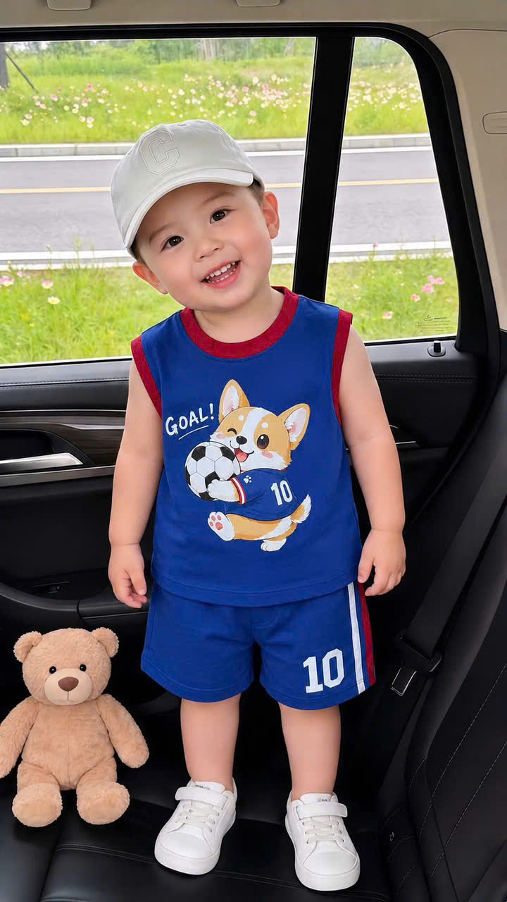 T335 - SET 3 BỘ ĐÙI BÉ TRAI BA LỖ WORLD CUP xanh đỏ be