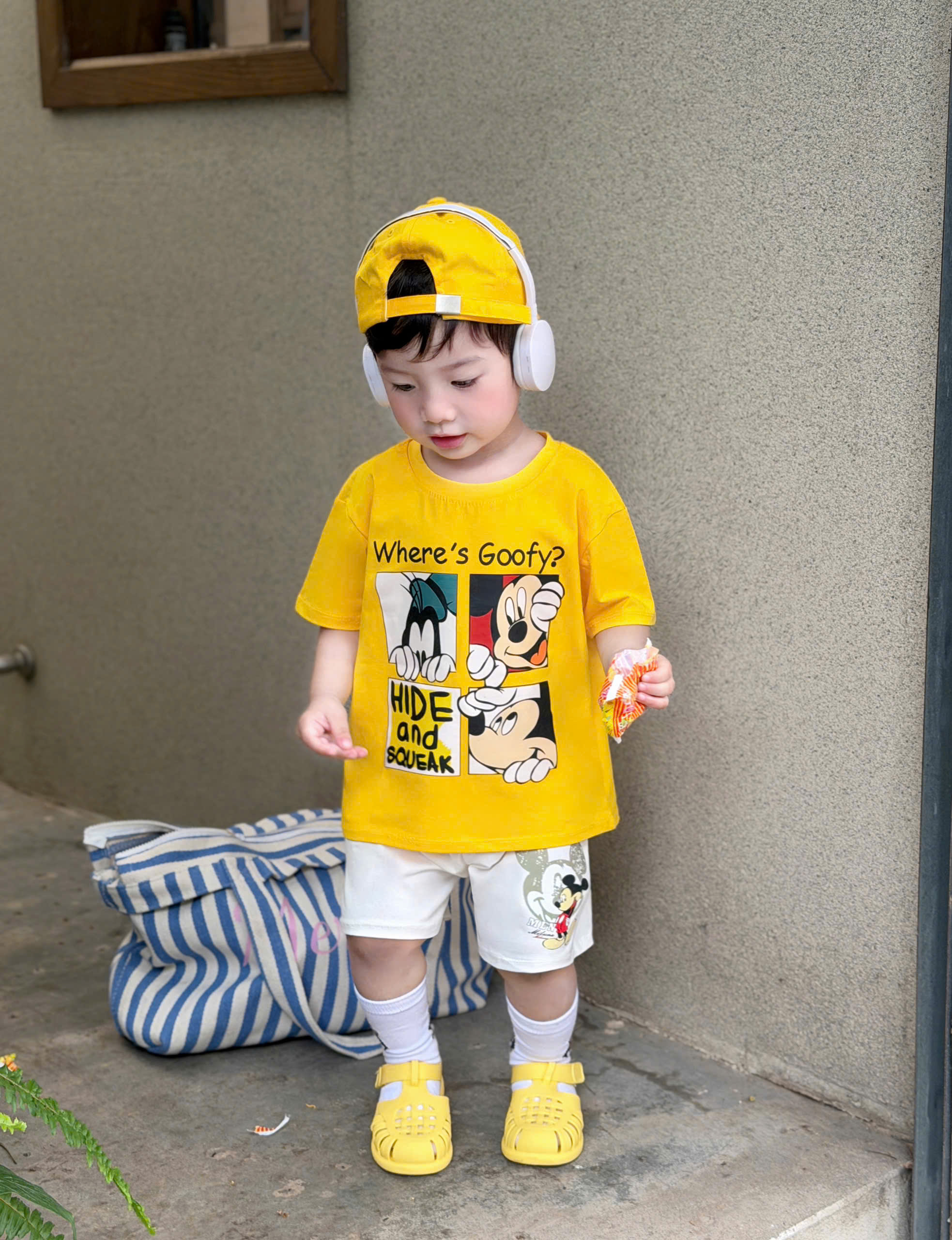 T362 - SET 3 BỘ ĐÙI BÉ TRAI MICKEY xanh đỏ vàng