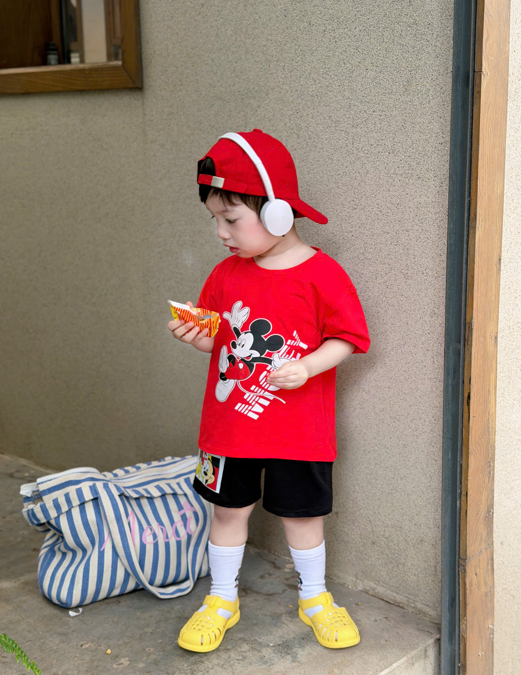 T362 - SET 3 BỘ ĐÙI BÉ TRAI MICKEY xanh đỏ vàng