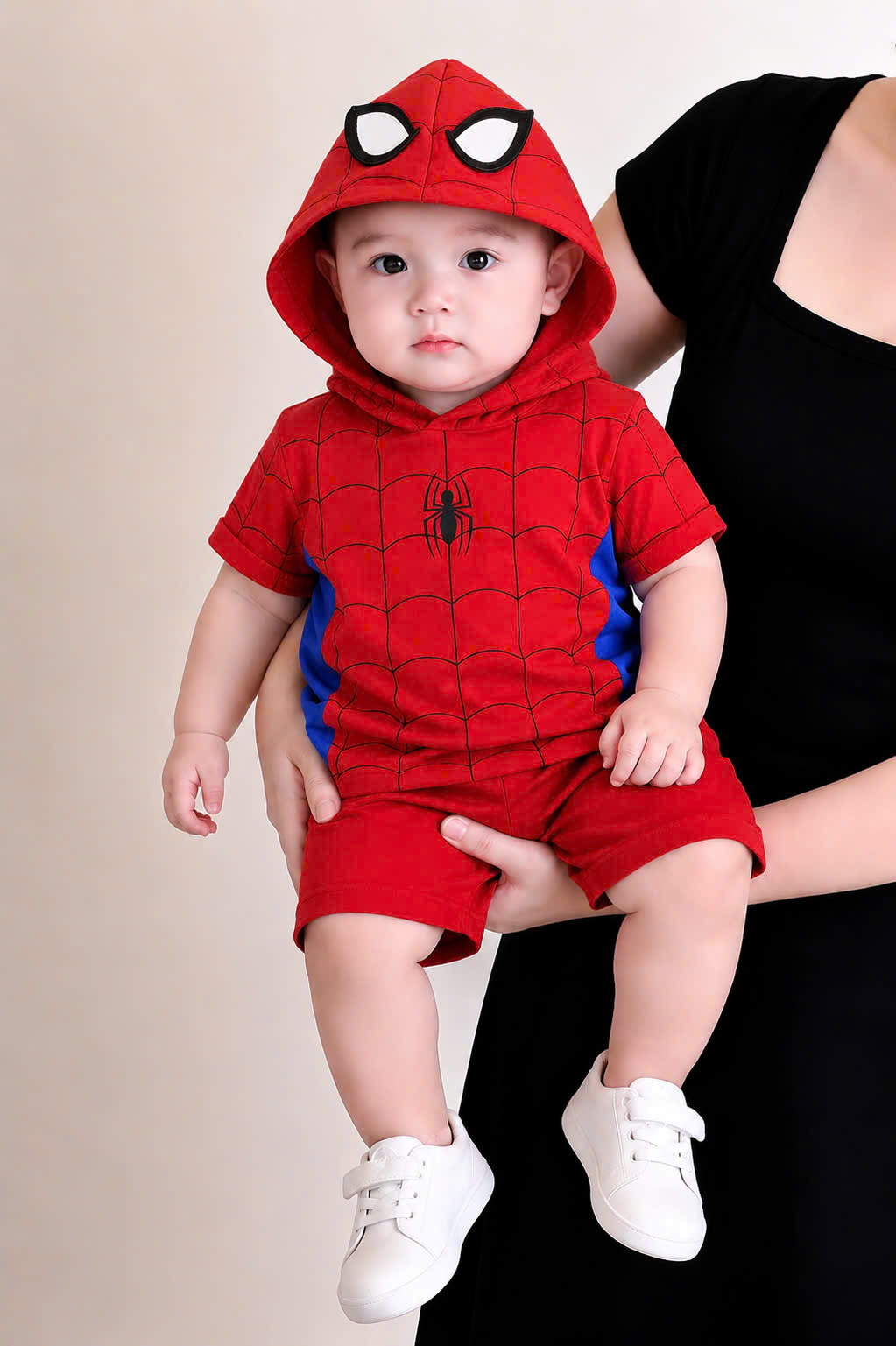 T408 - SET 2 BỘ ĐÙI BÉ TRAI NHỆN CHỮ A MŨ LIỀN xanh đỏ