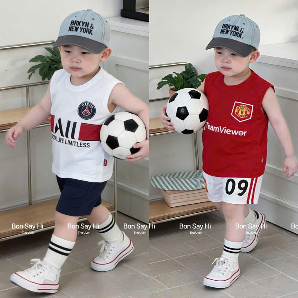 T549 - SET 2 BỘ ĐÙI BÉ TRAI BA LỖ THỂ THAO HUY HIỆU
