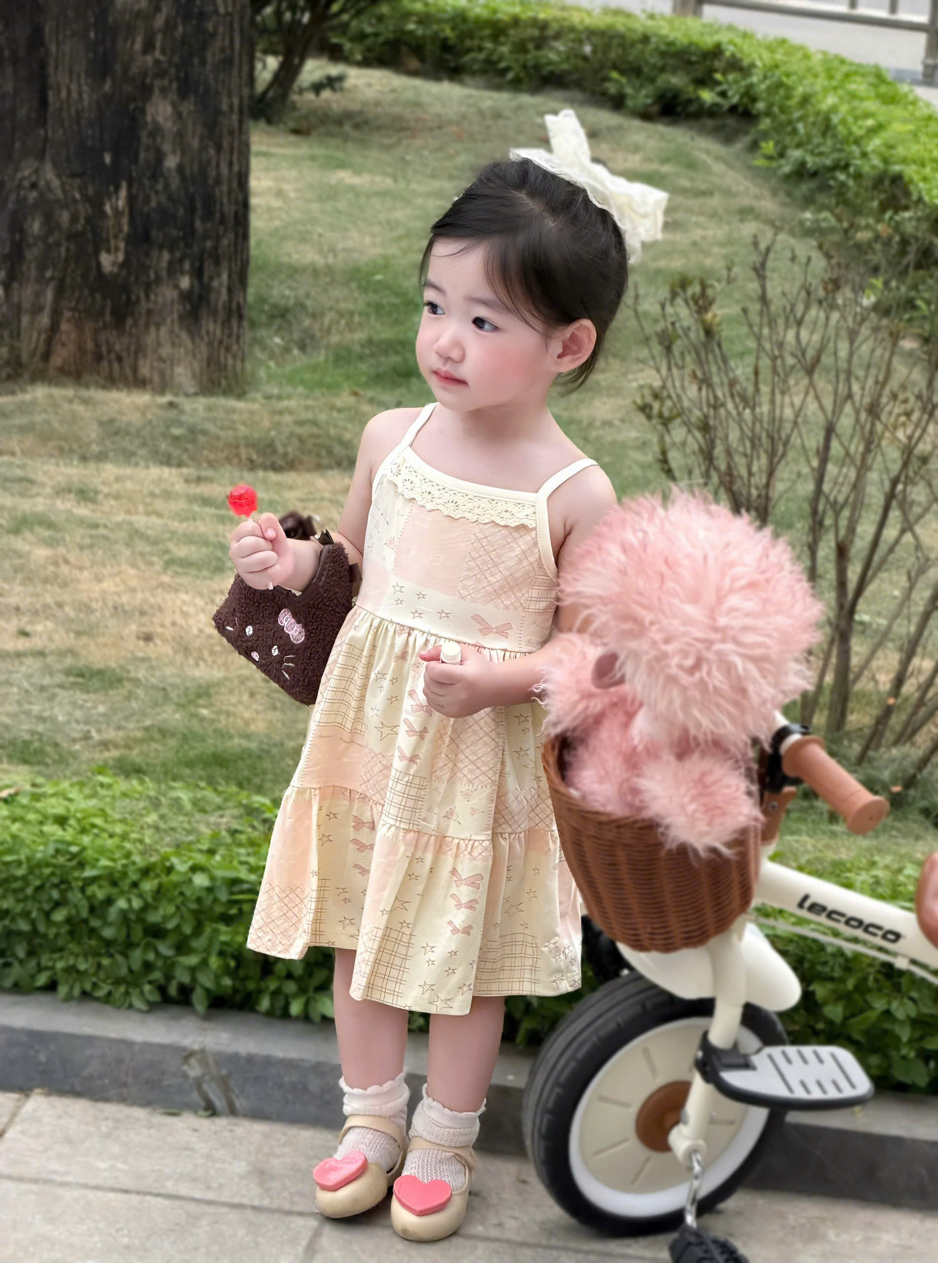 VB583 - SET 2 VÁY BÉ GÁI 2S KITTY THỔ CẨM