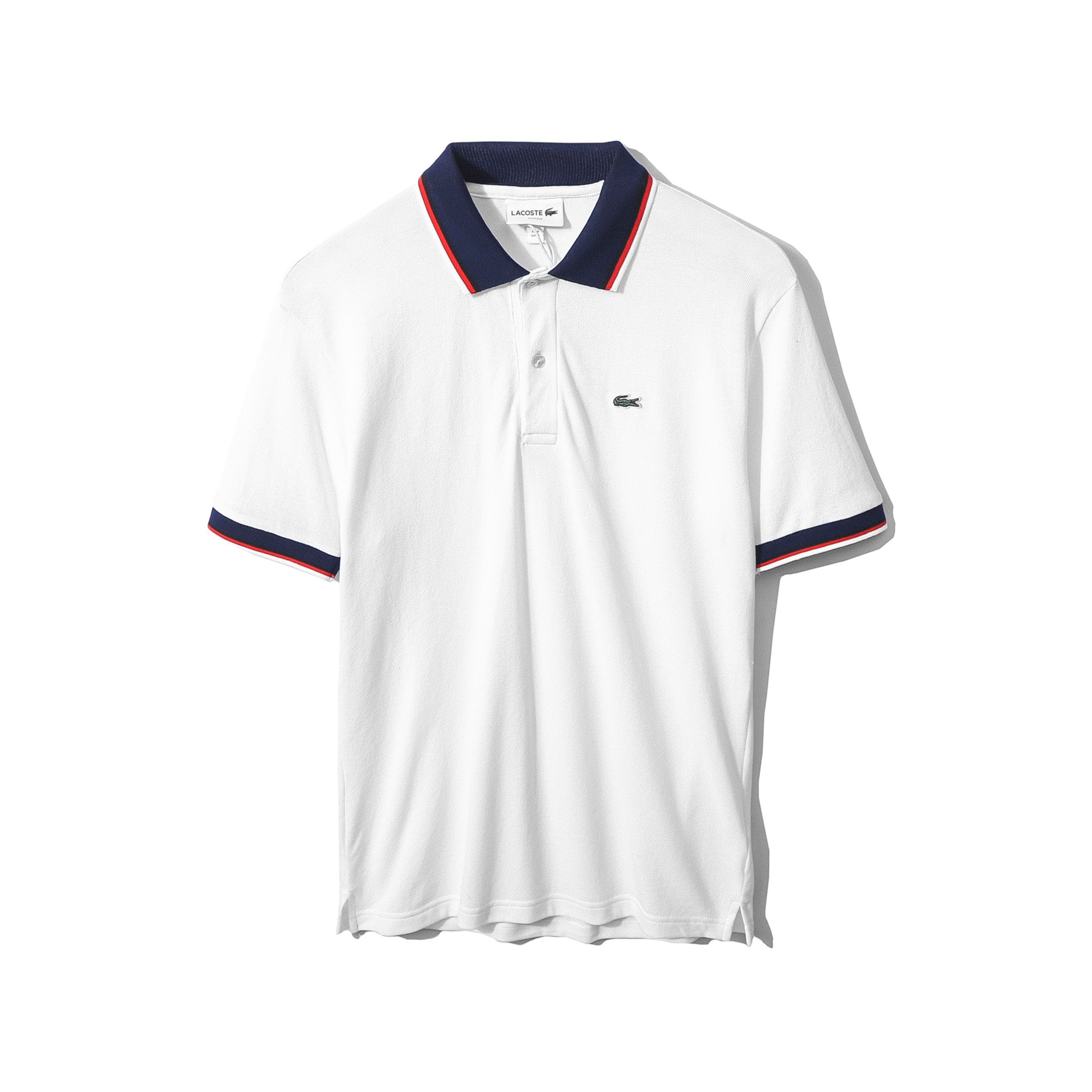 Áo polo nam LCSTE phối viền 07-Trắng-M
