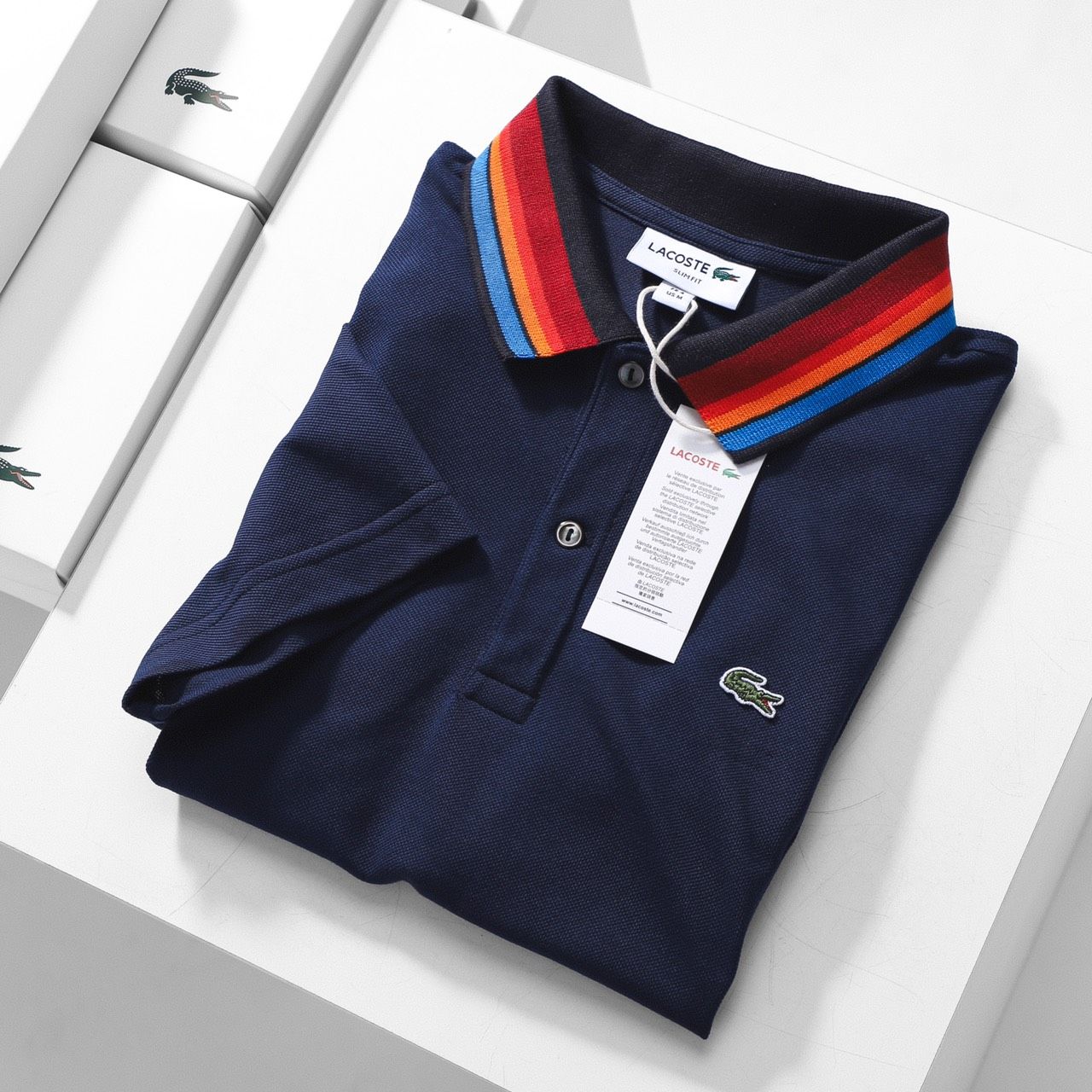 Áo polo nam LCSTE phối viền 25-Xanh navy